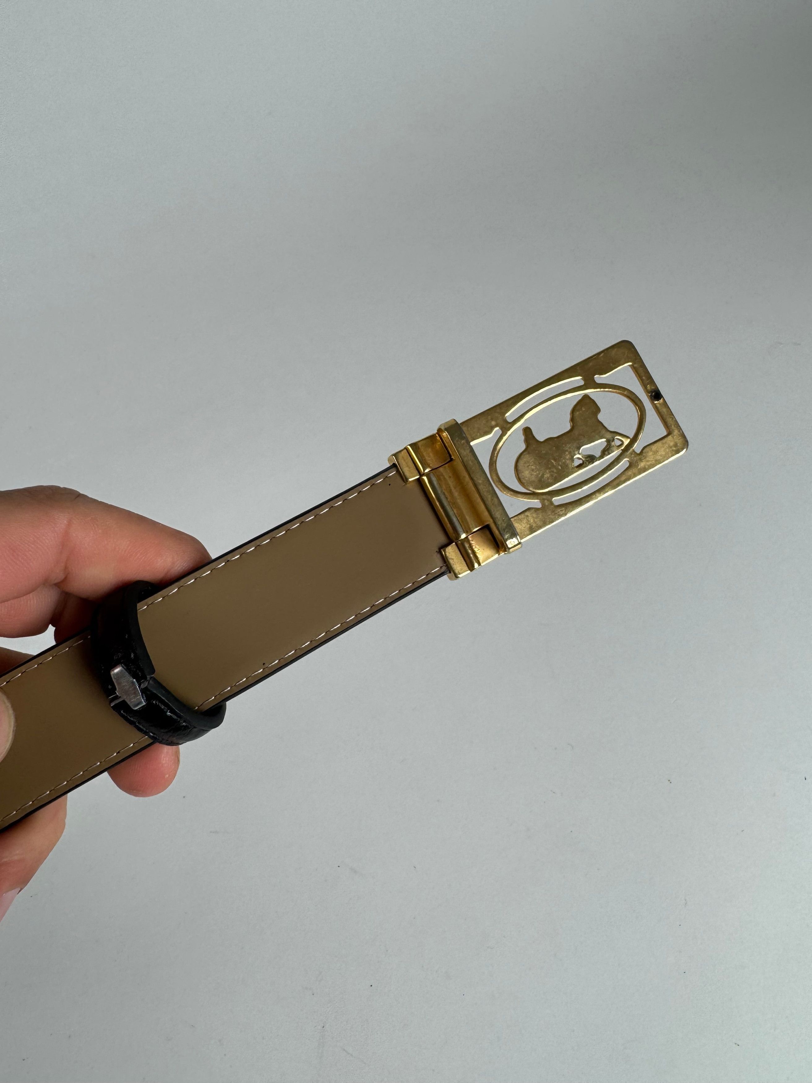 Celine Vintage Paris leather belt Size ONE SIZE - 4 Thumbnail