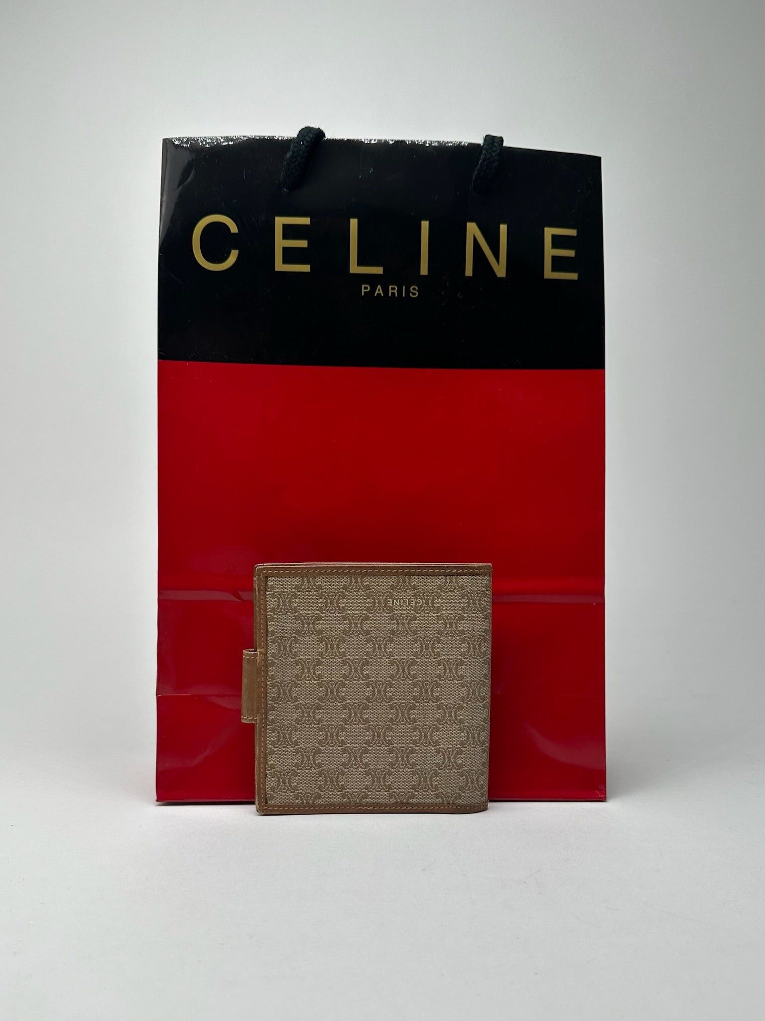 Celine Vintage Paris leather monogram wallet beige Size ONE SIZE - 2 Thumbnail