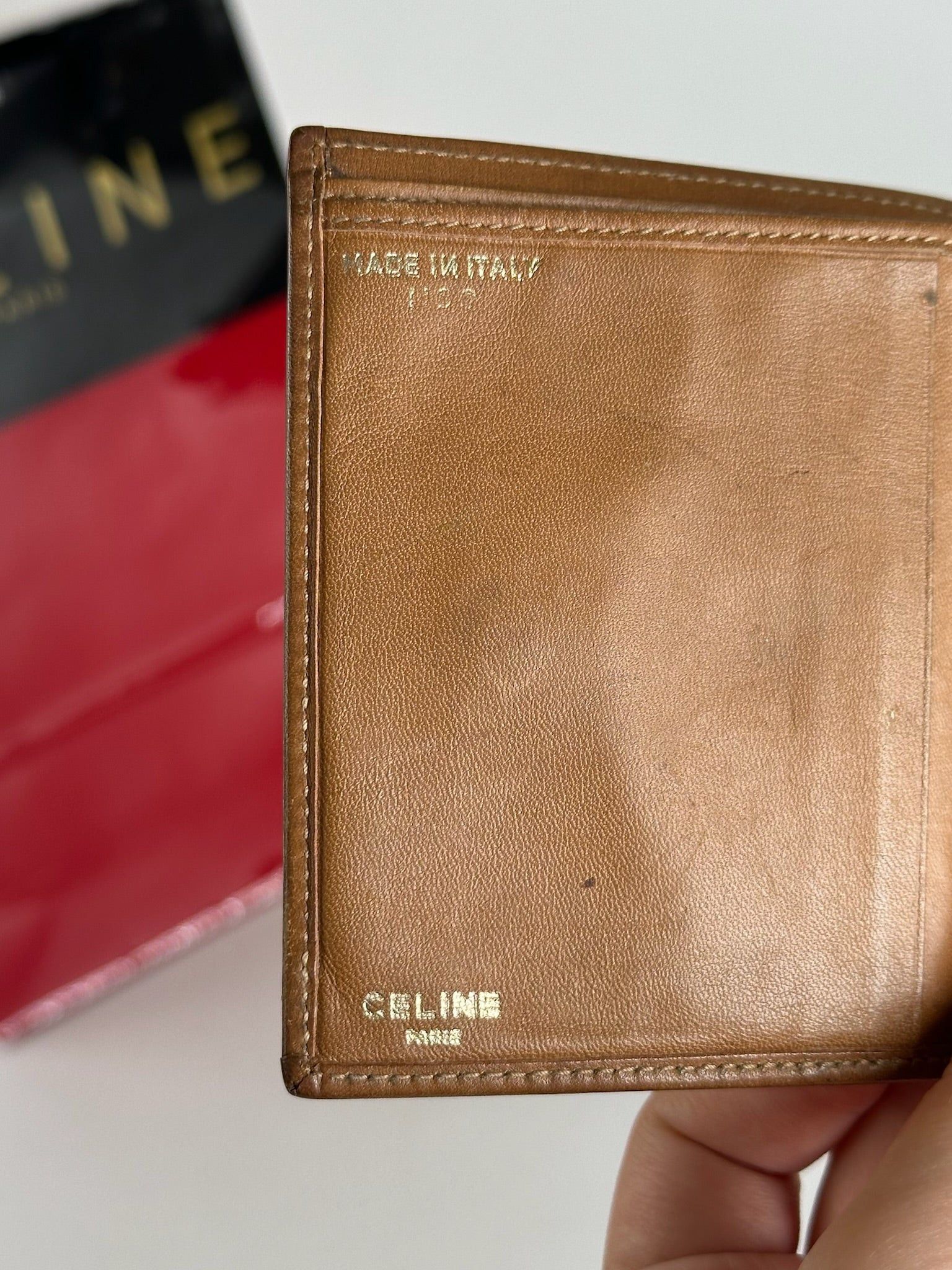 Celine Vintage Paris leather monogram wallet beige Size ONE SIZE - 4 Thumbnail