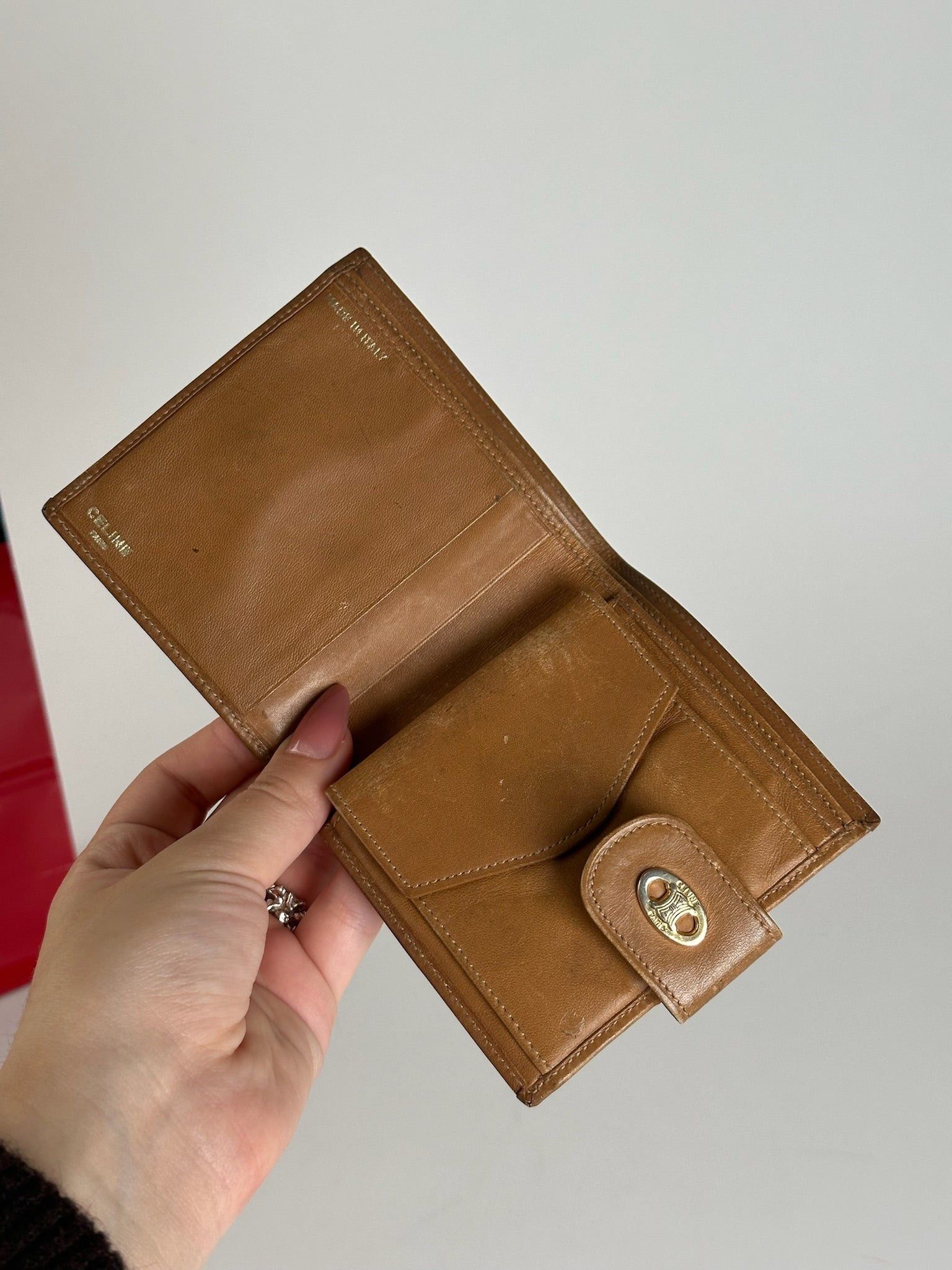 Celine Vintage Paris leather monogram wallet beige Size ONE SIZE - 10 Thumbnail