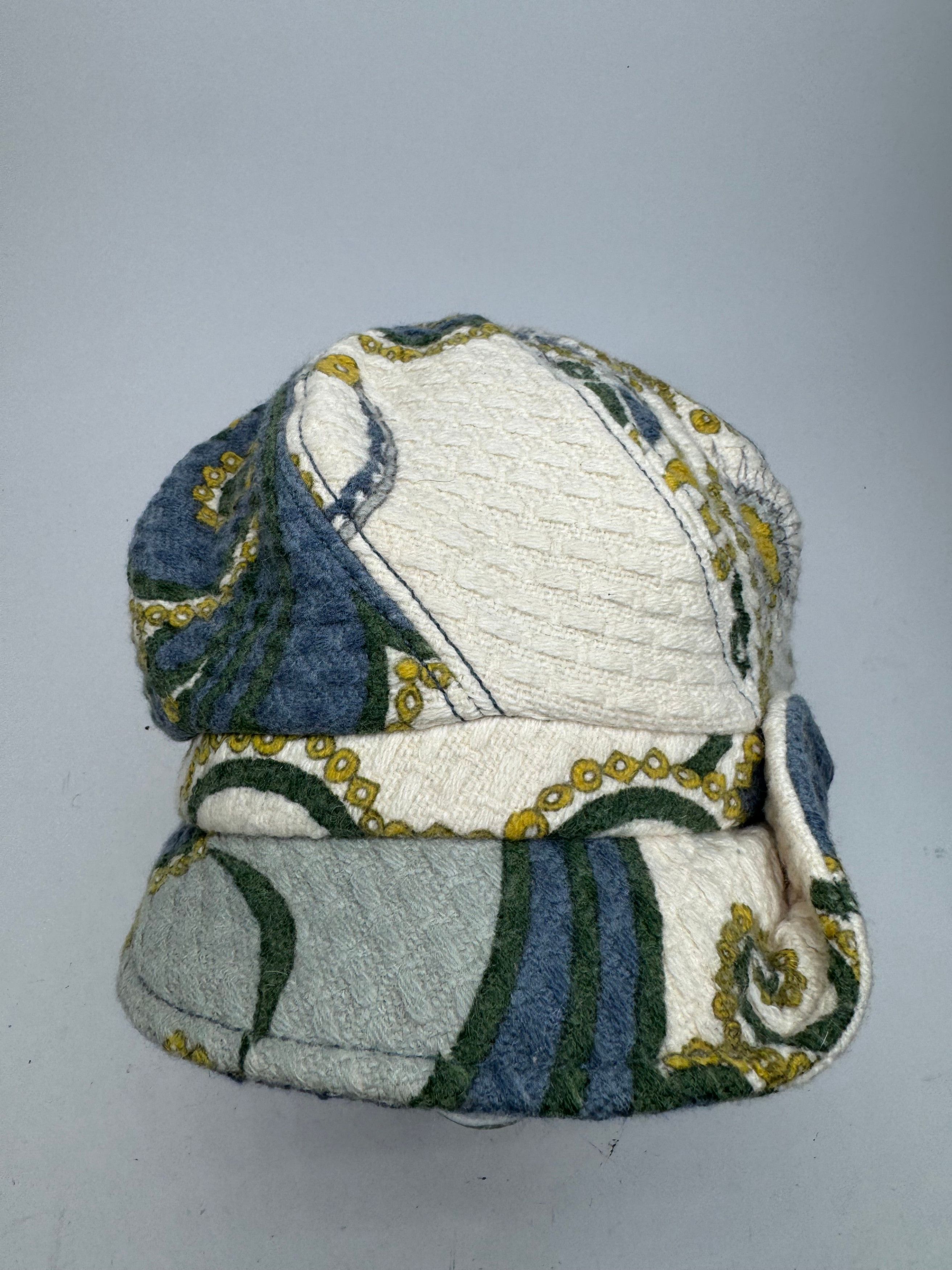 Emilio Pucci Vintage Wool hat Blue white yellow Size ONE SIZE - 7 Thumbnail