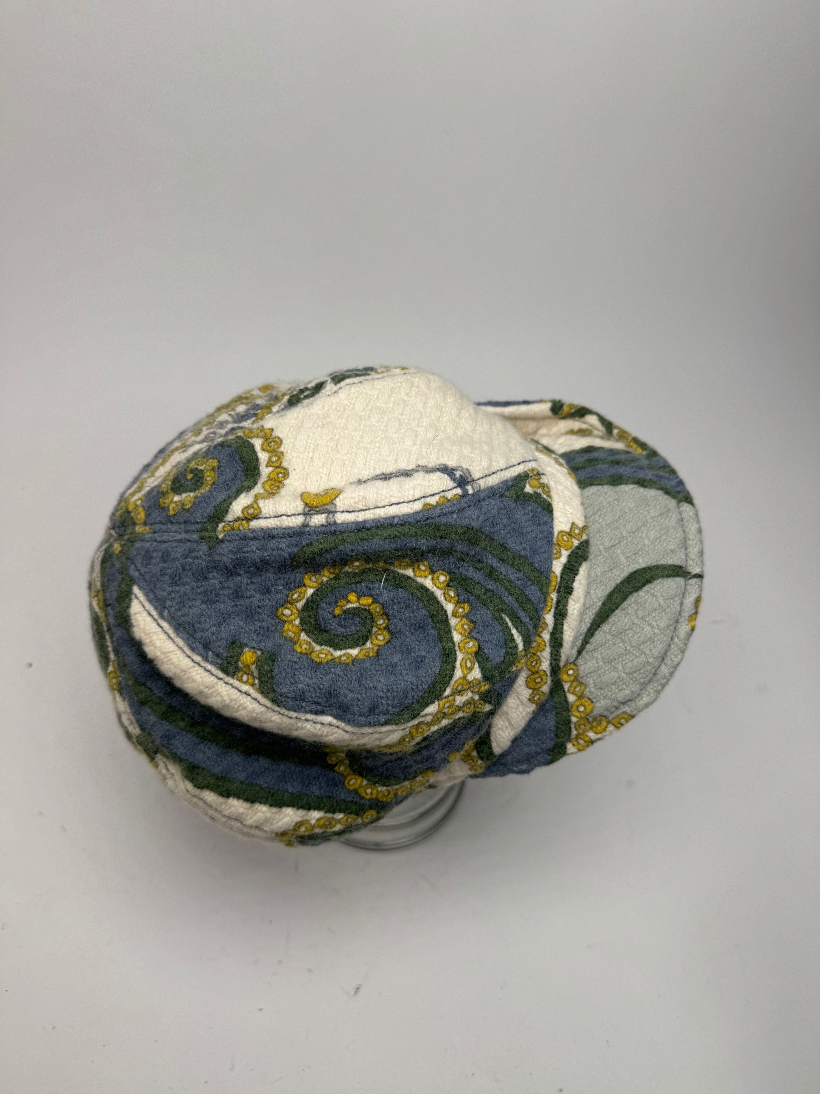 Emilio Pucci Vintage Wool hat Blue white yellow Size ONE SIZE - 10 Thumbnail