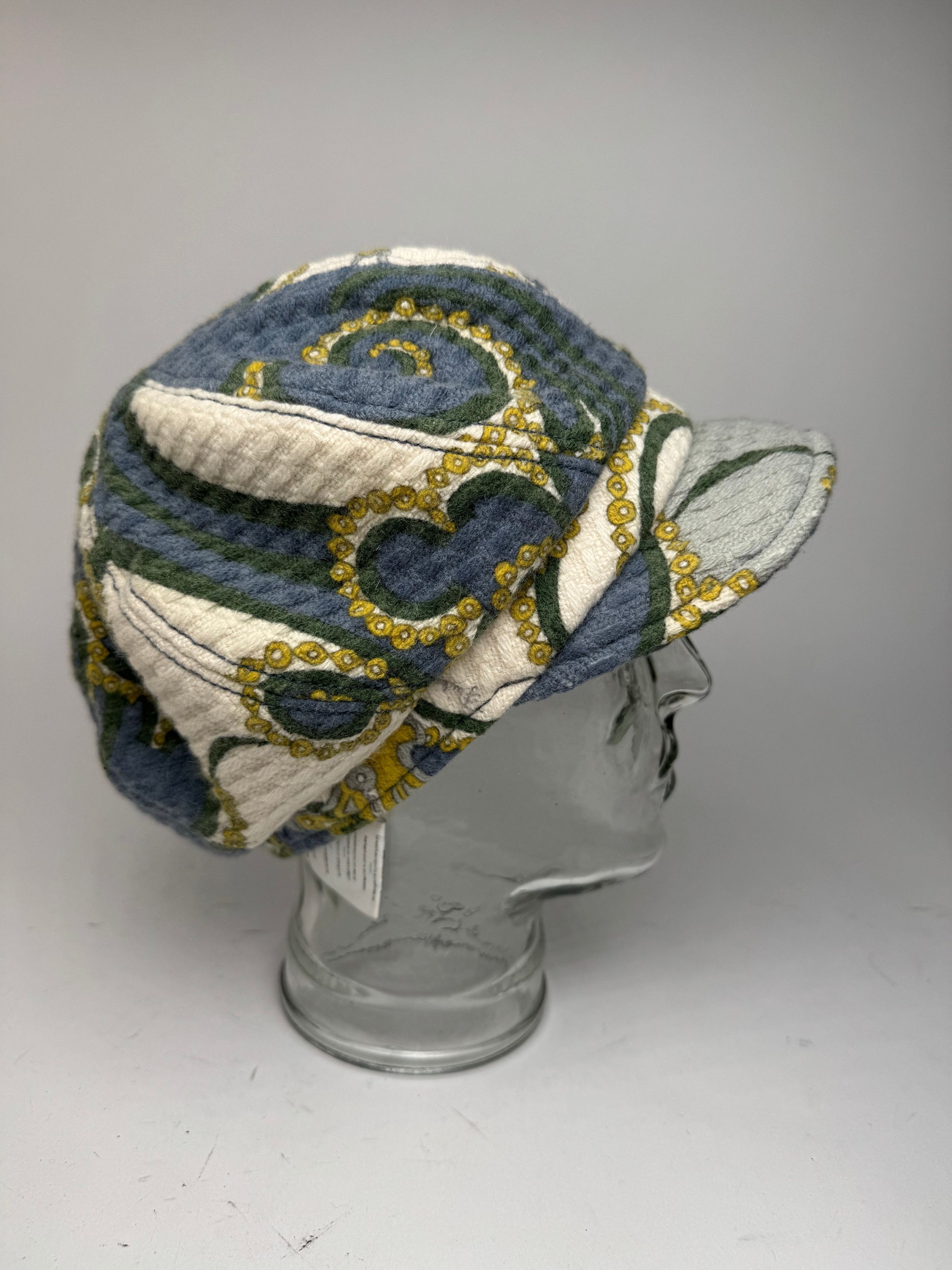 Emilio Pucci Vintage Wool hat Blue white yellow Size ONE SIZE - 2 Thumbnail