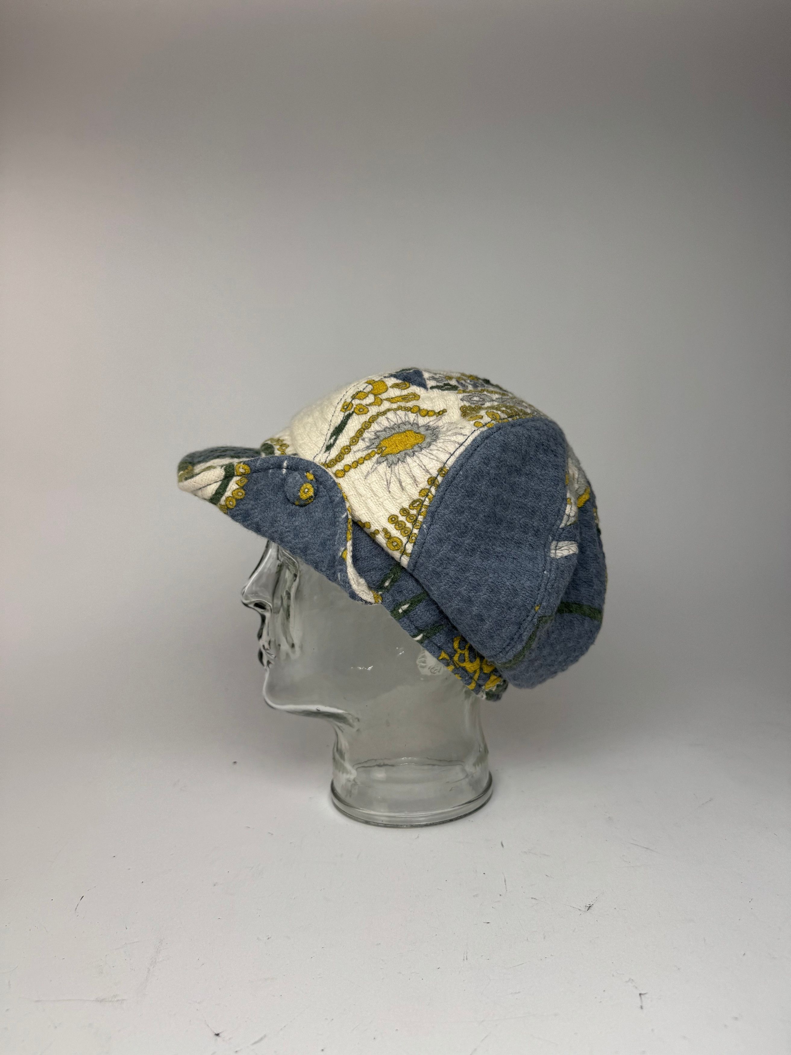Emilio Pucci Vintage Wool hat Blue white yellow Size ONE SIZE - 6 Thumbnail