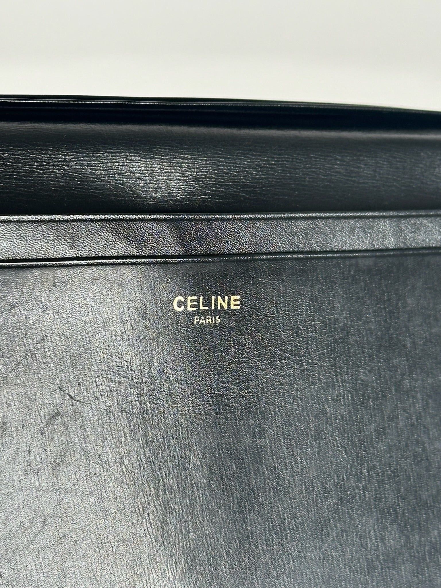 Celine Vintage Paris Leather ID holder black Size ONE SIZE - 5 Thumbnail