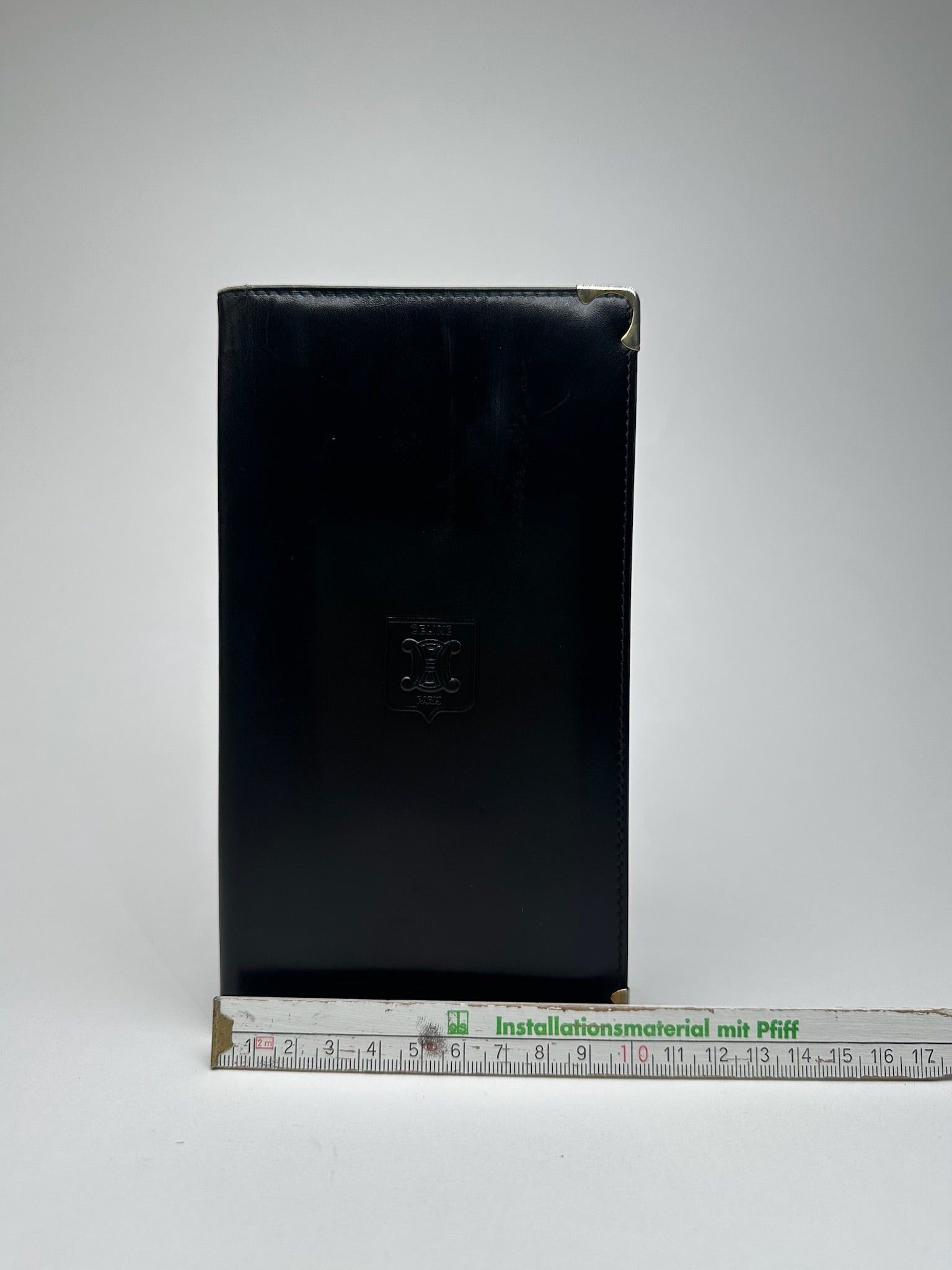 Celine Vintage Paris Leather ID holder black Size ONE SIZE - 10 Thumbnail
