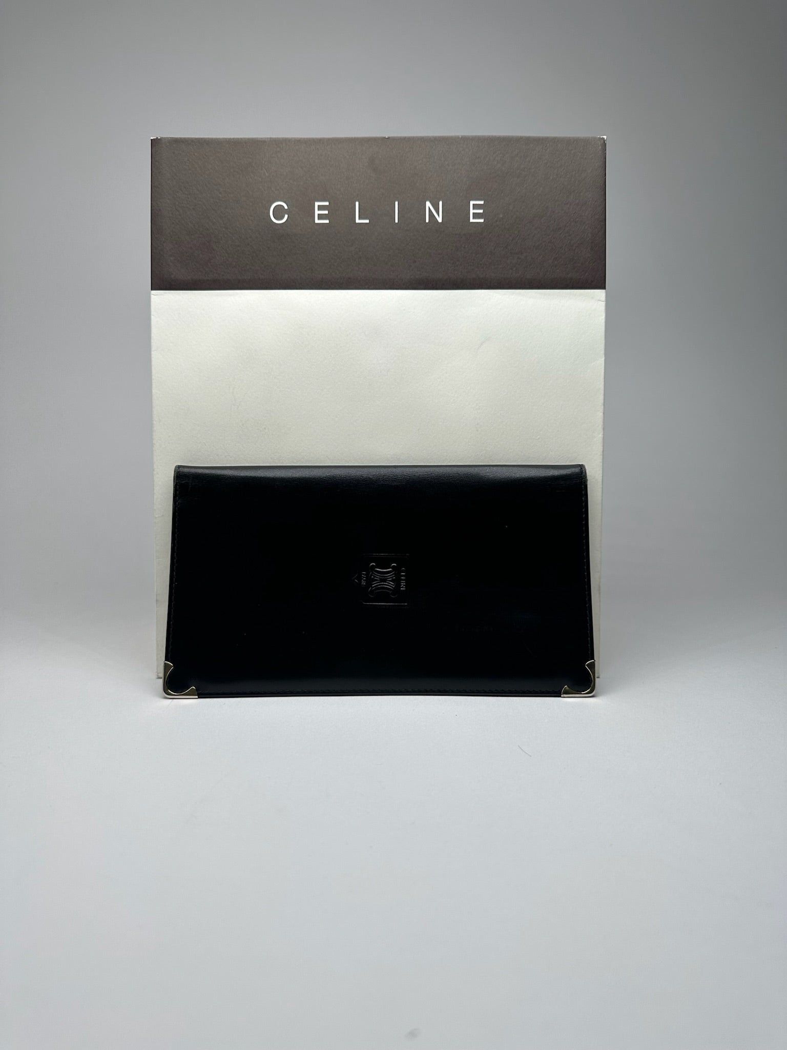 Celine Vintage Paris Leather ID holder black Size ONE SIZE - 12 Thumbnail