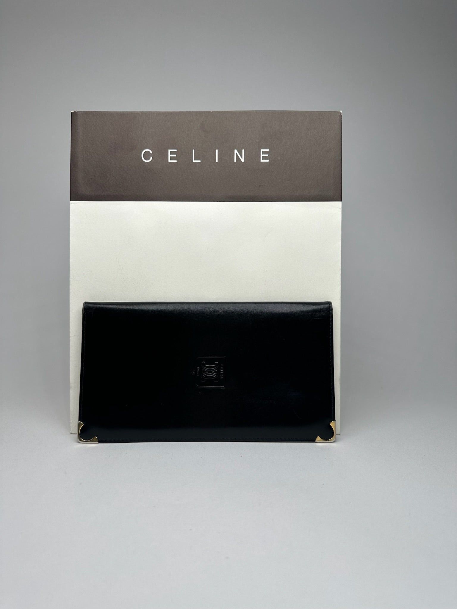 Celine Vintage Paris Leather ID holder black Size ONE SIZE - 2 Thumbnail