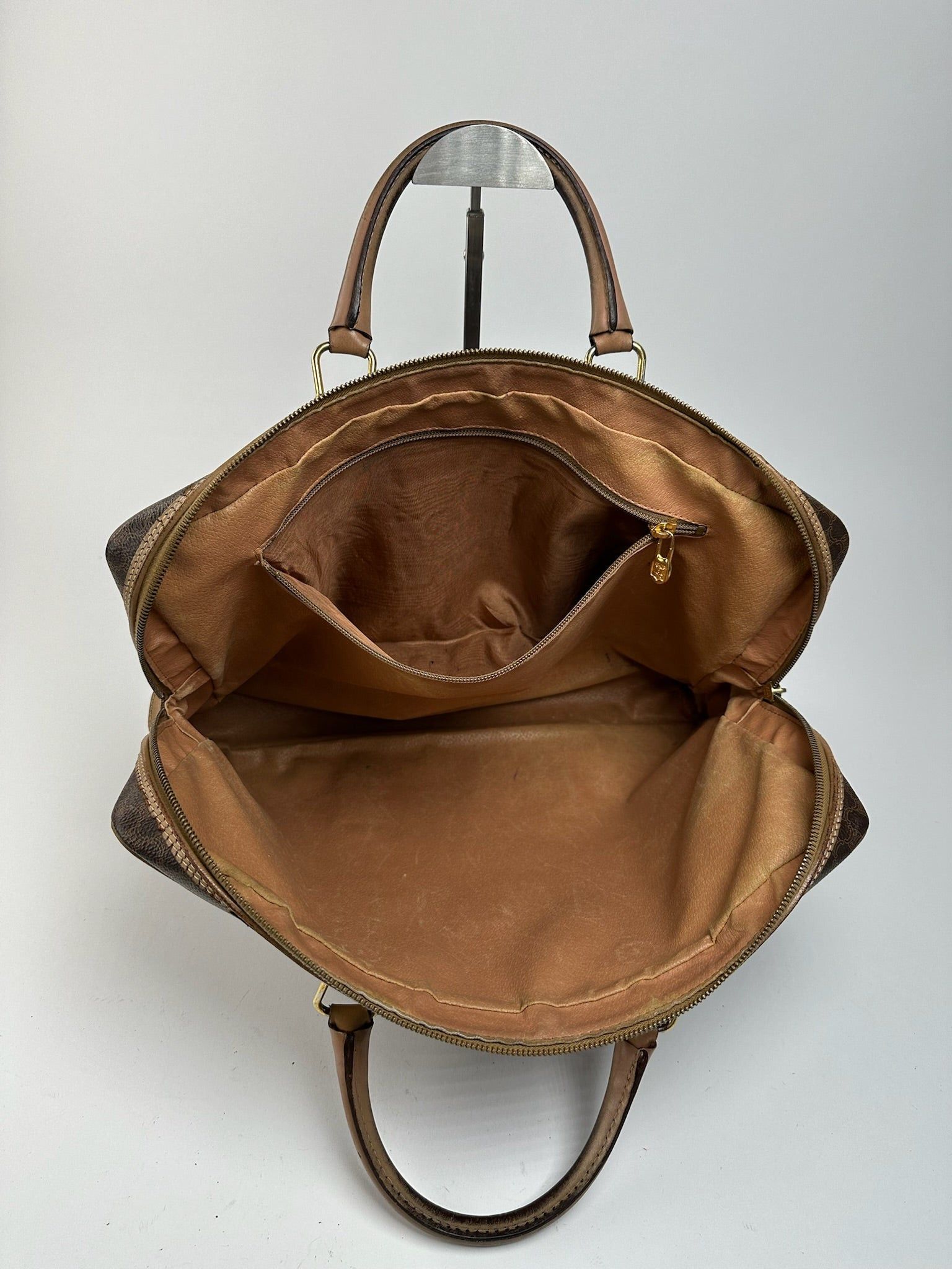 Other Vintage Celine Paris Monogram Leather Suitcase brown Size ONE SIZE - 4 Thumbnail