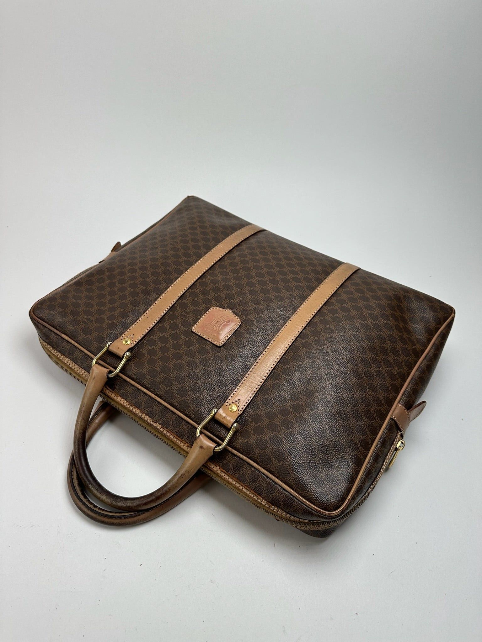 Other Vintage Celine Paris Monogram Leather Suitcase brown Size ONE SIZE - 7 Thumbnail