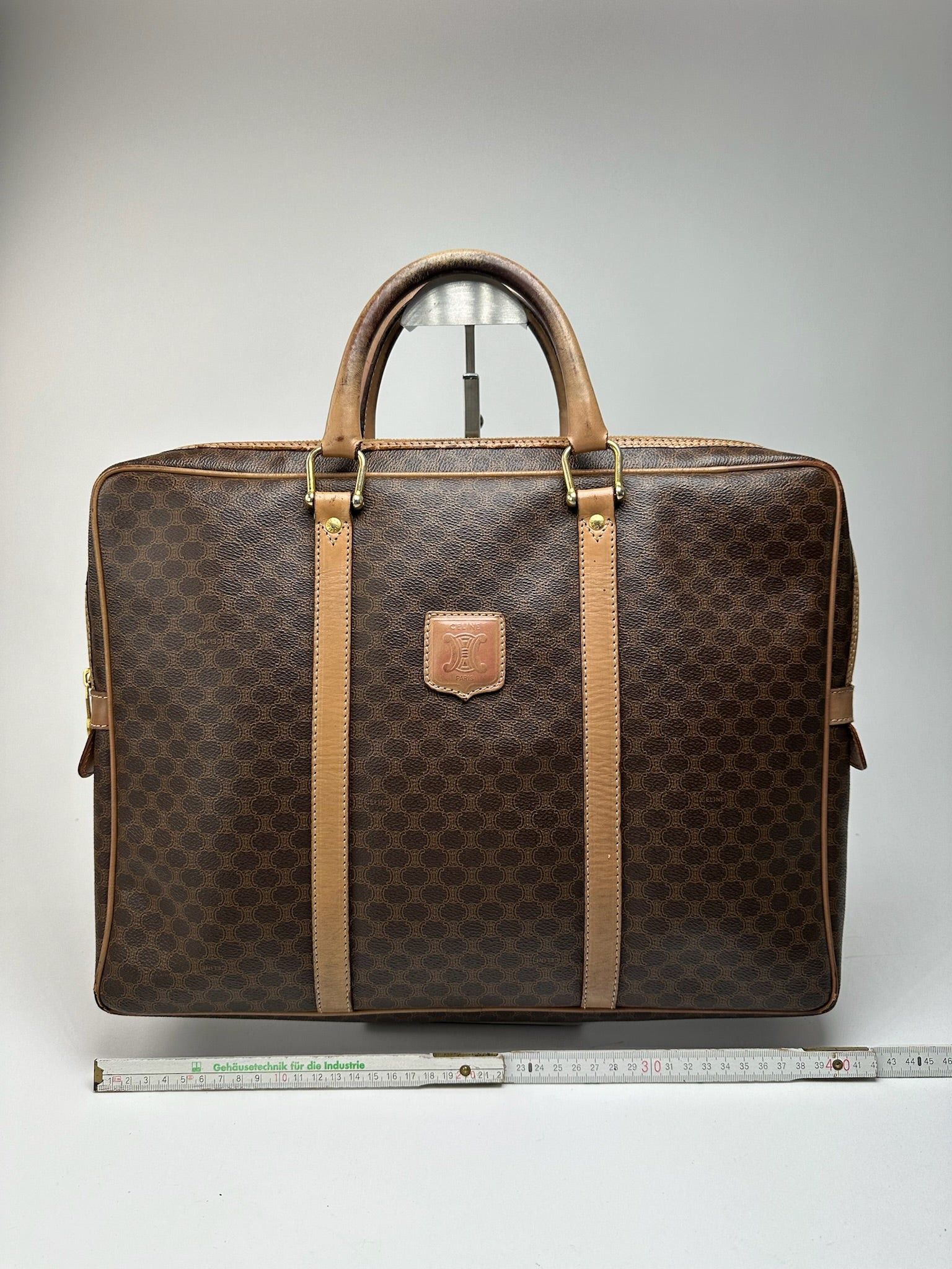 Other Vintage Celine Paris Monogram Leather Suitcase brown Size ONE SIZE - 9 Thumbnail