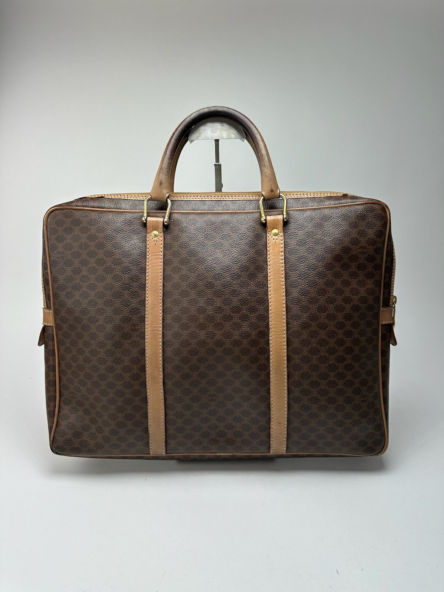 Other Vintage Celine Paris Monogram Leather Suitcase brown Size ONE SIZE - 2 Thumbnail