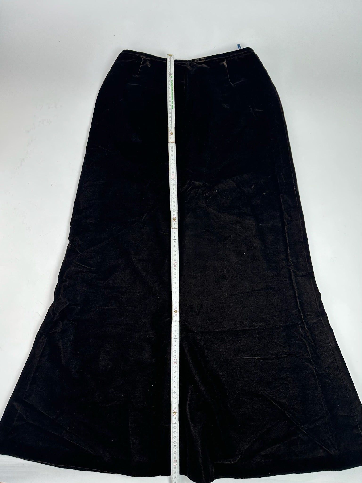 Givenchy Vintage Long Skirt Black Samt Size 27" / US 4 / IT 40 - 7 Thumbnail