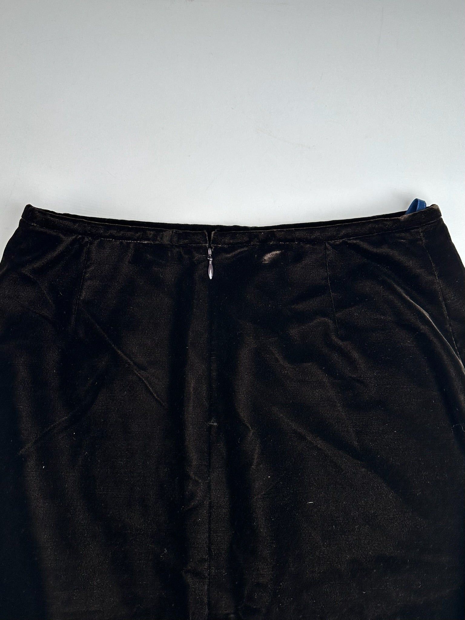 Givenchy Vintage Long Skirt Black Samt Size 27" / US 4 / IT 40 - 4 Thumbnail
