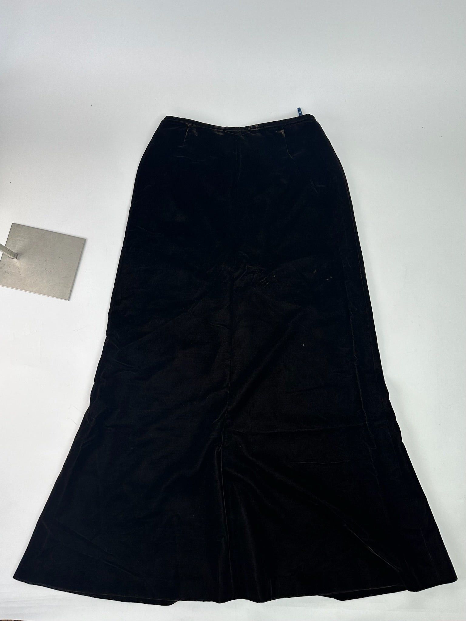 Givenchy Vintage Long Skirt Black Samt Size 27" / US 4 / IT 40 - 9 Thumbnail