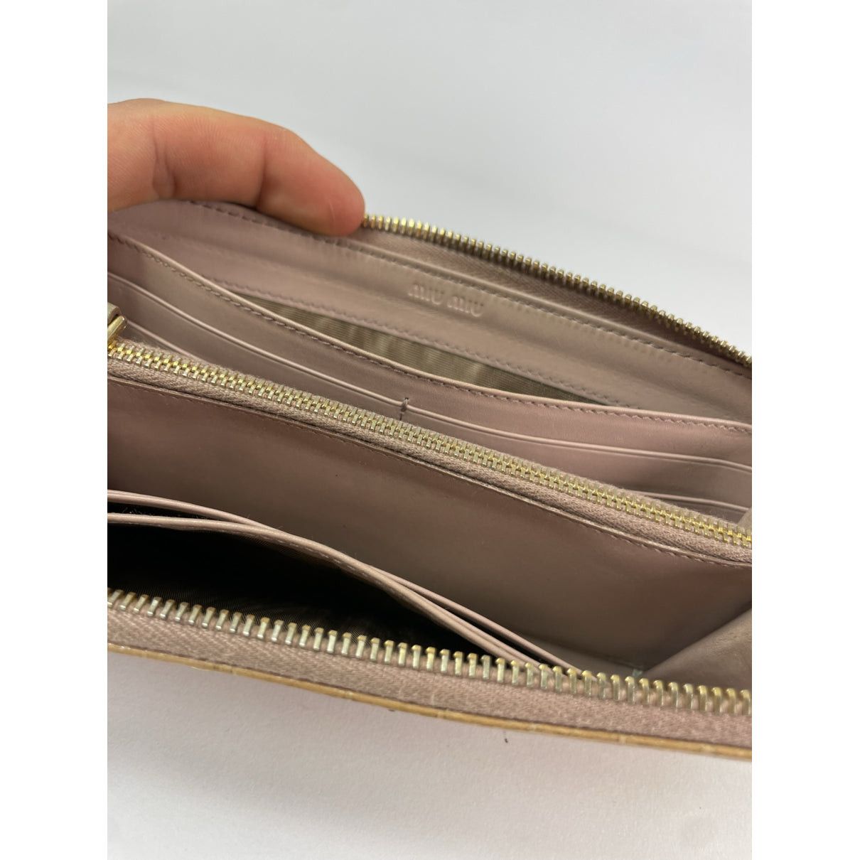 Miu Miu Brown Leather Wallet Size ONE SIZE - 4 Thumbnail