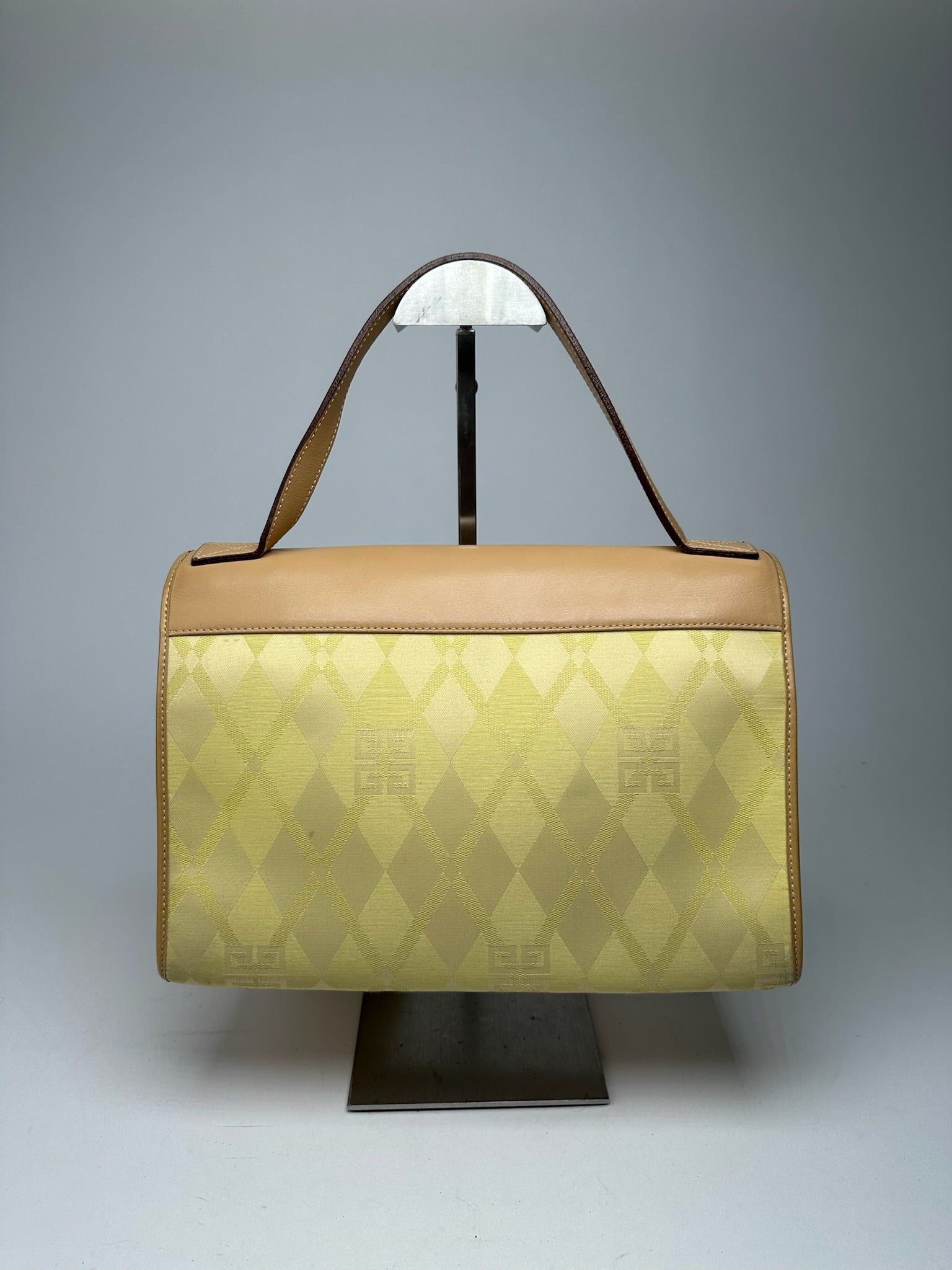 Givenchy Vintage Leather Canvas Monogramm Bag yellow brown Size ONE SIZE - 3 Thumbnail