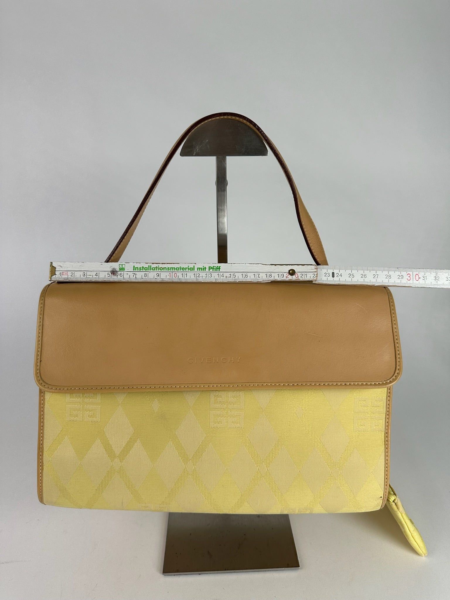 Givenchy Vintage Leather Canvas Monogramm Bag yellow brown Size ONE SIZE - 8 Thumbnail