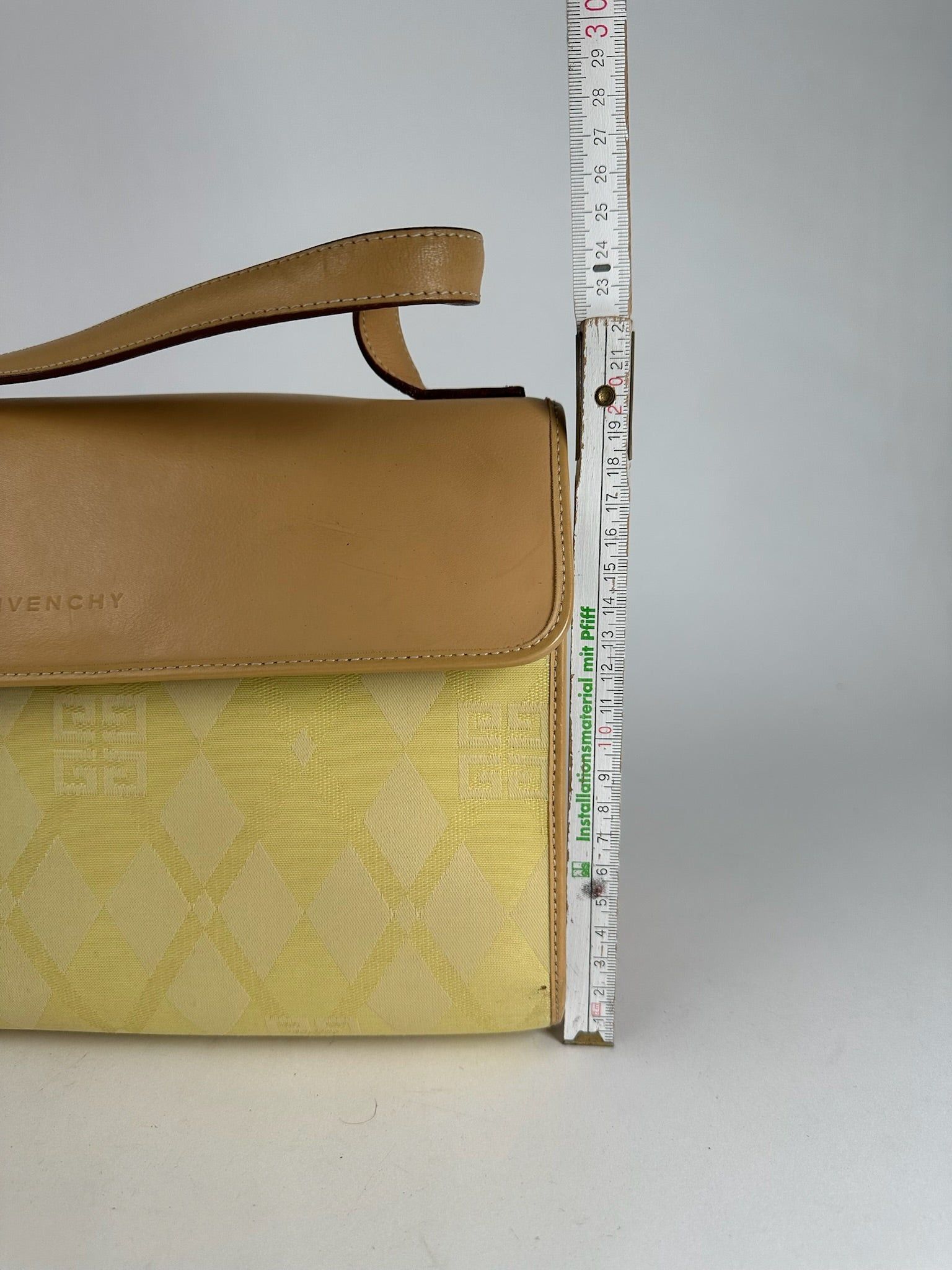Givenchy Vintage Leather Canvas Monogramm Bag yellow brown Size ONE SIZE - 10 Thumbnail