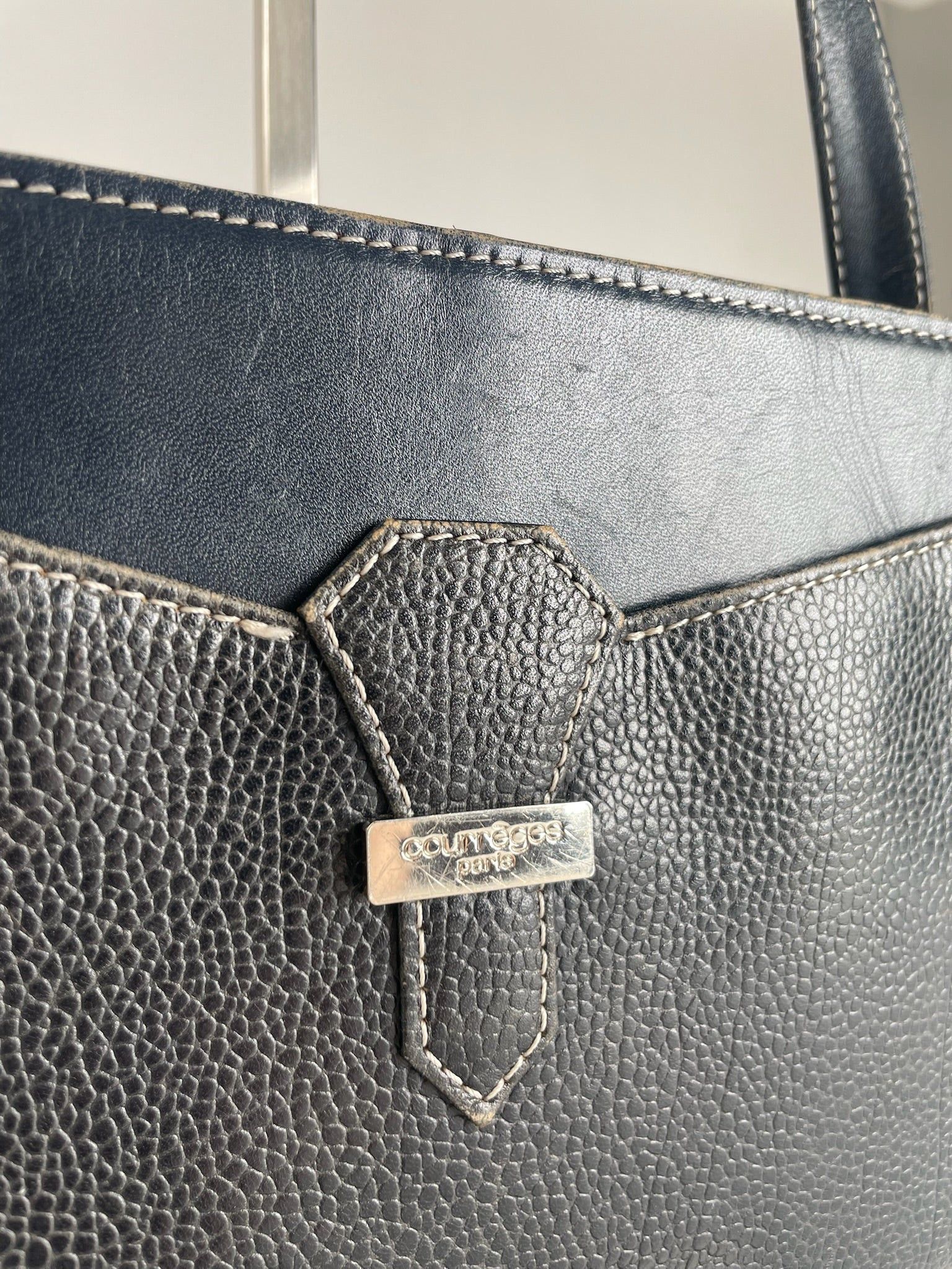Courreges Vintage Paris Leather Bag Black Size ONE SIZE - 12 Thumbnail