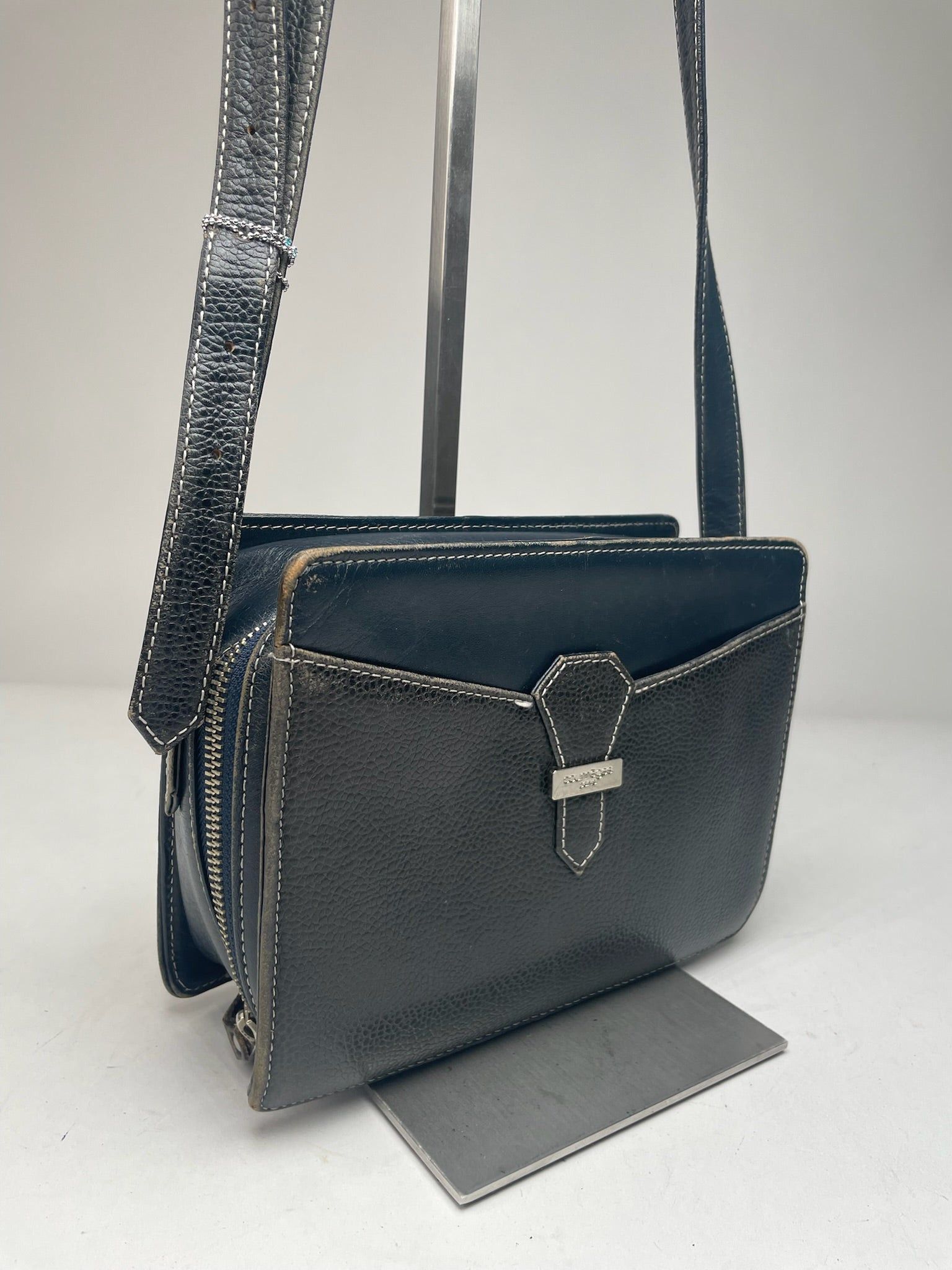Courreges Vintage Paris Leather Bag Black Size ONE SIZE - 11 Thumbnail