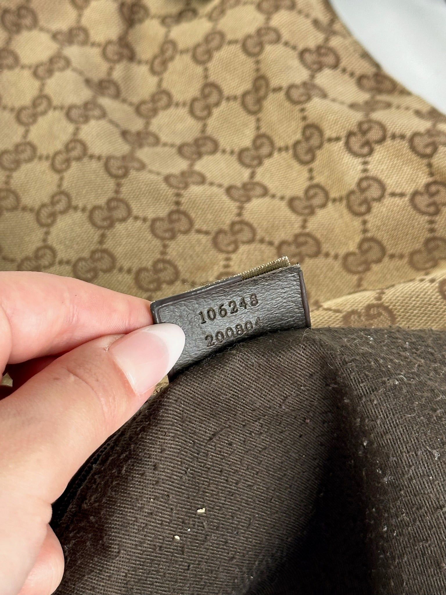 Gucci Vintage Canvas Monogram Crossbody Bag beige brown Size ONE SIZE - 4 Thumbnail