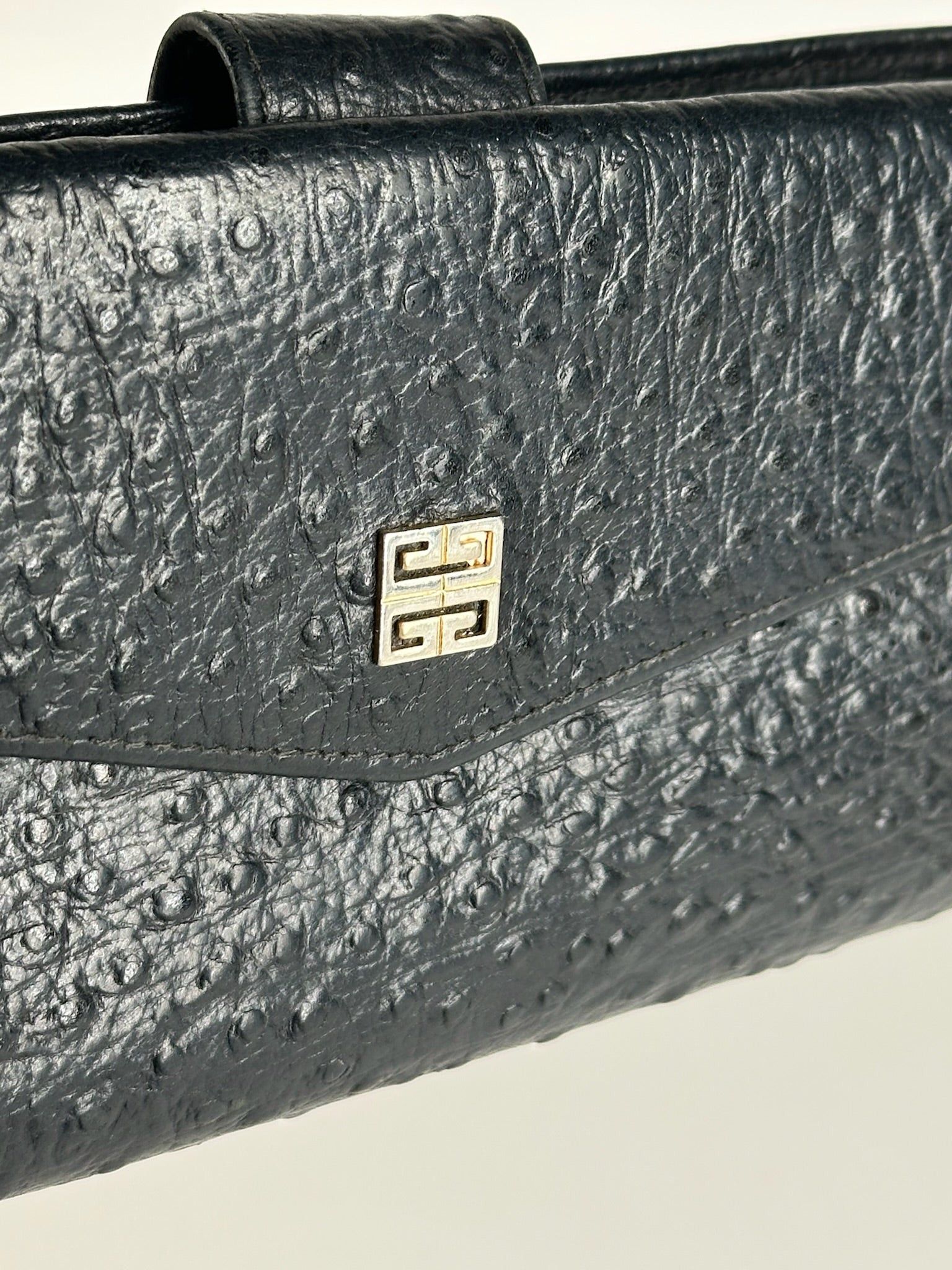 Givenchy Vintage Ostrich leather wallet black Size ONE SIZE - 3 Thumbnail