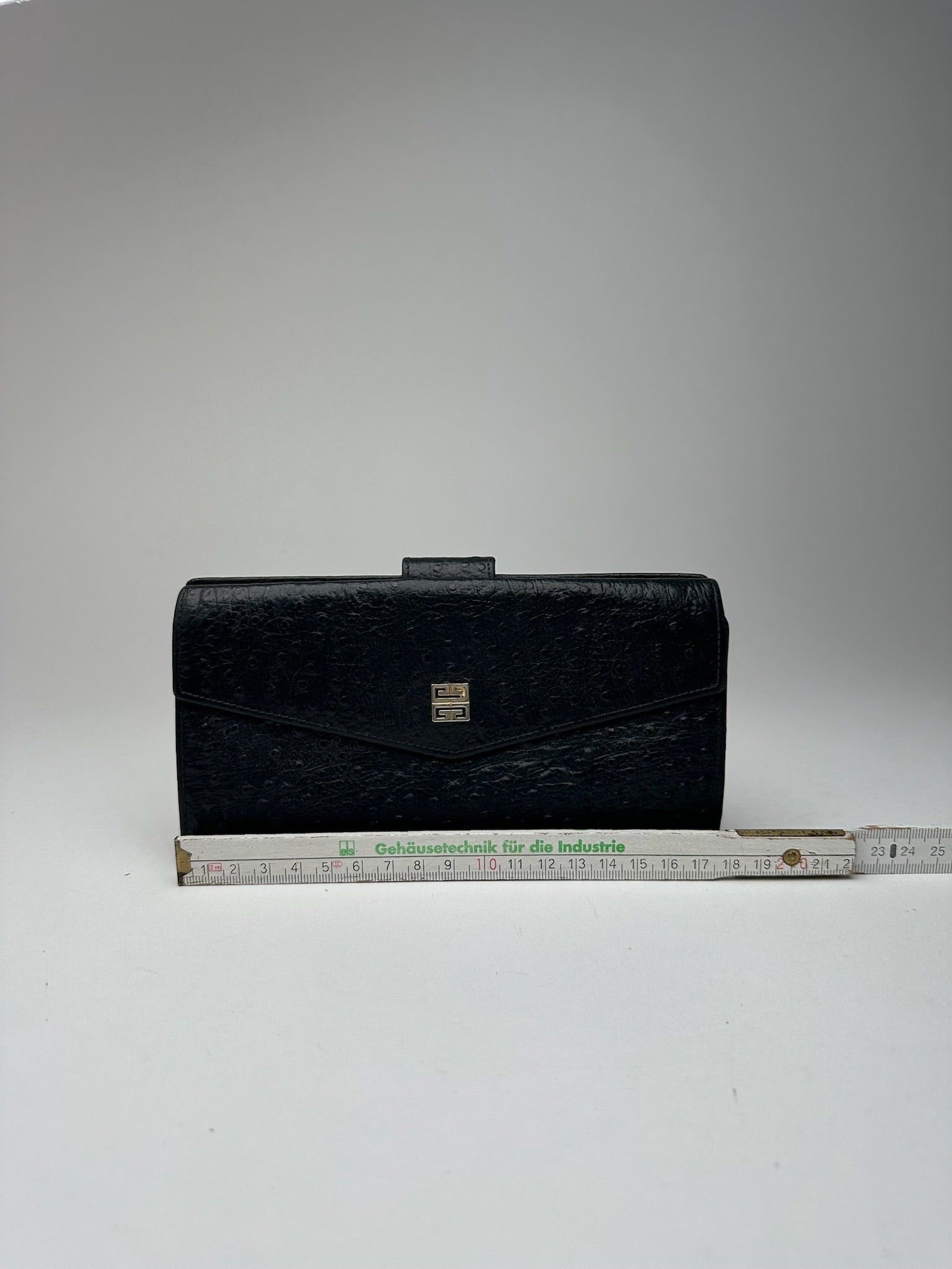 Givenchy Vintage Ostrich leather wallet black Size ONE SIZE - 6 Thumbnail