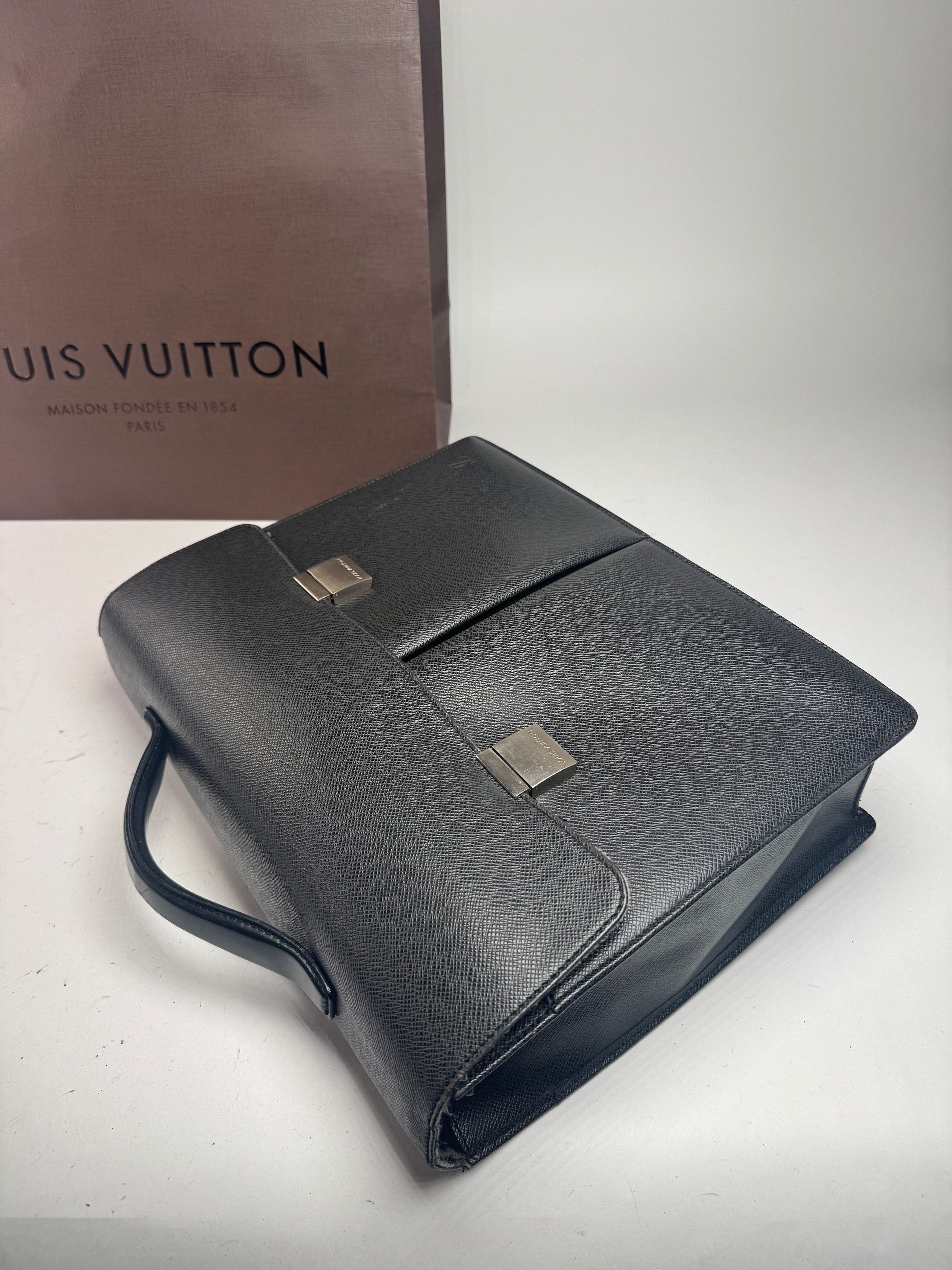 Louis Vuitton Vintage Leather Briefcase Black Size ONE SIZE - 12 Thumbnail