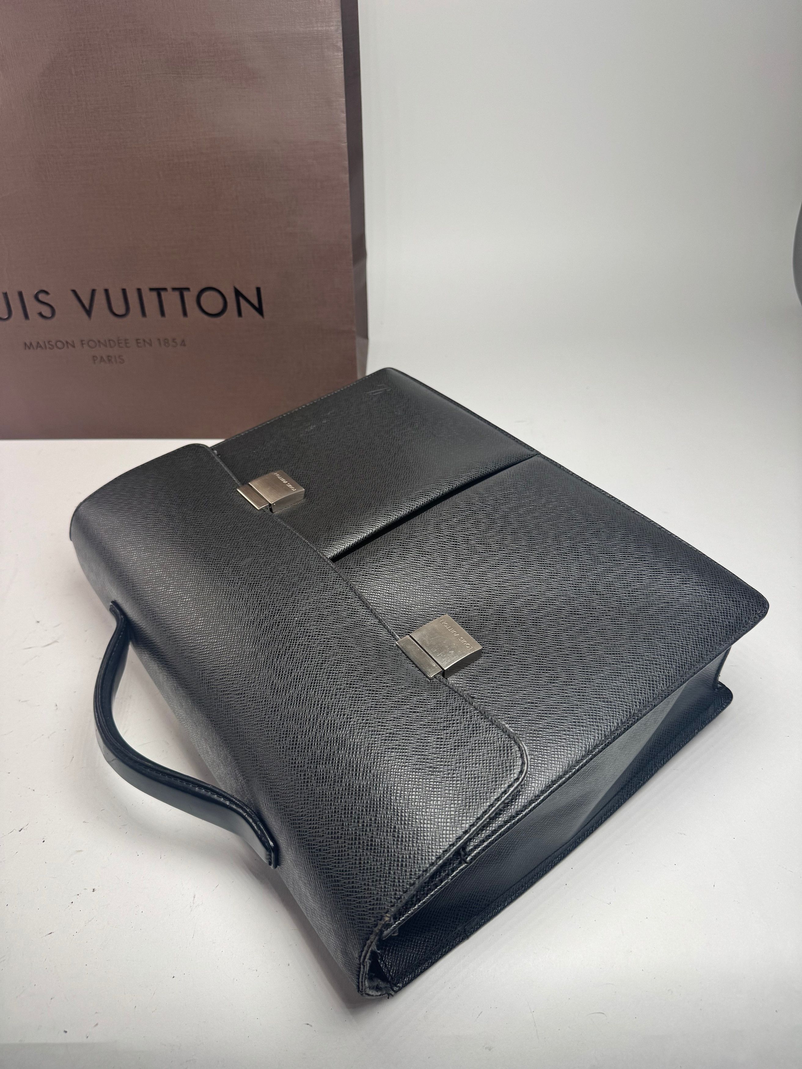 Louis Vuitton Vintage Leather Briefcase Black Size ONE SIZE - 9 Thumbnail