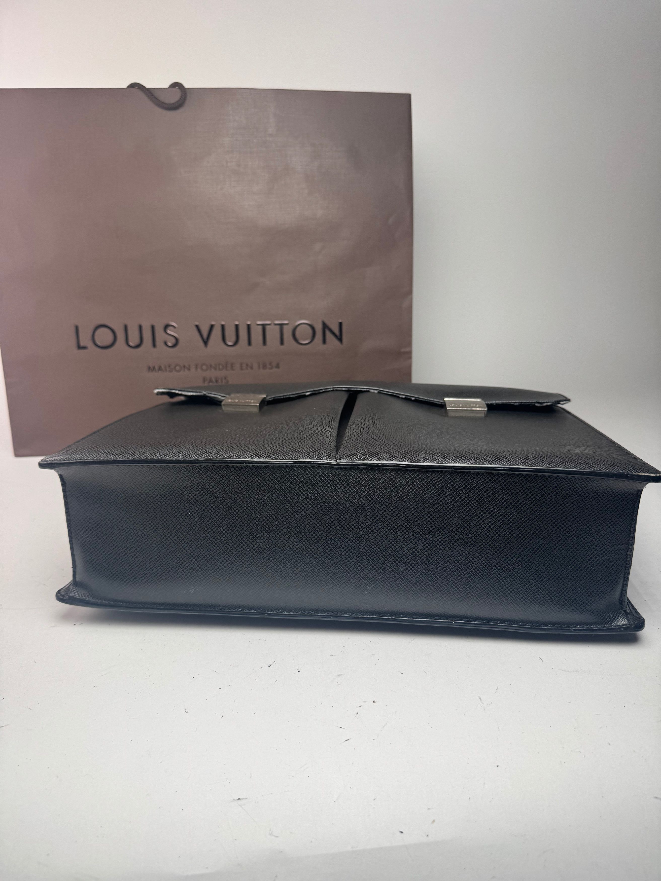 Louis Vuitton Vintage Leather Briefcase Black Size ONE SIZE - 10 Thumbnail