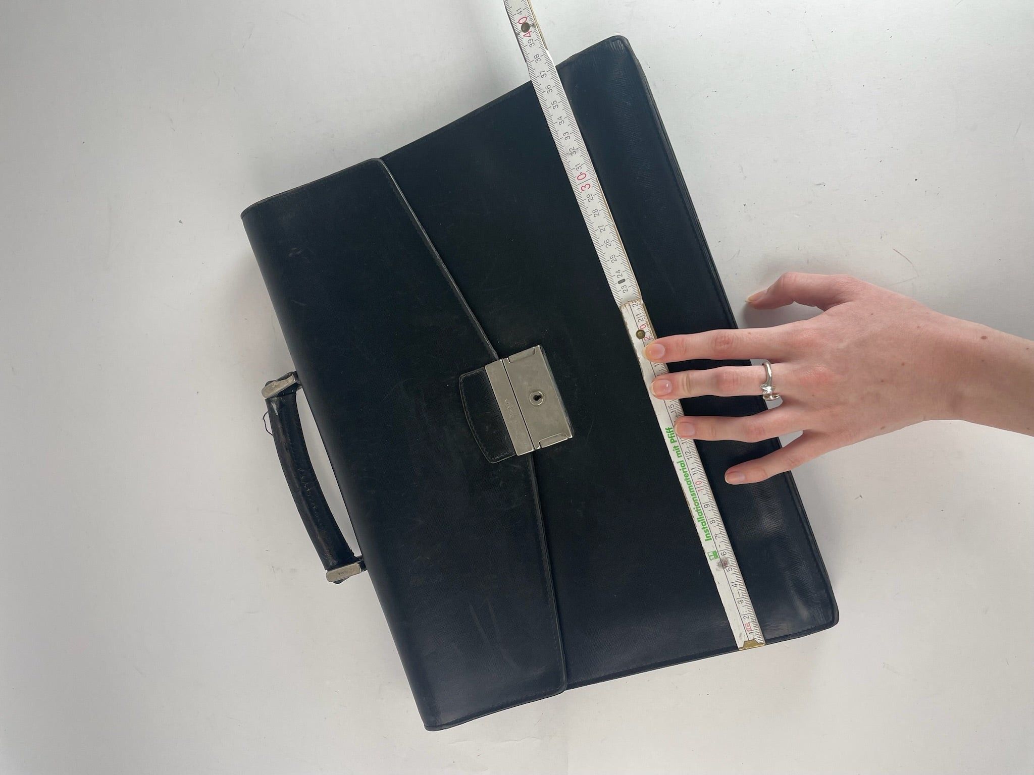 Prada Vintage Leather Briefcase Black Size ONE SIZE - 15 Thumbnail