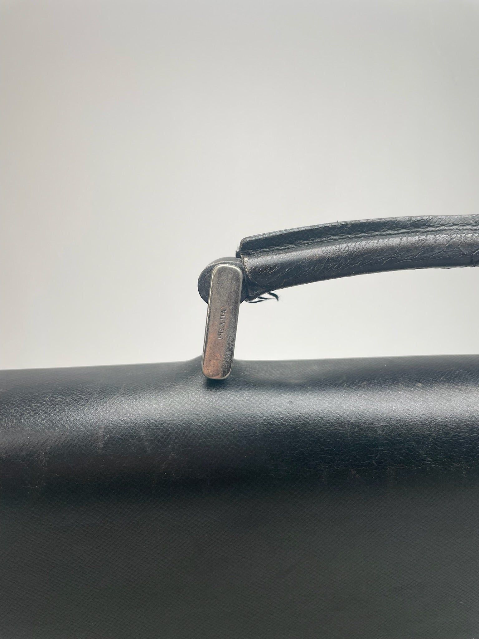 Prada Vintage Leather Briefcase Black Size ONE SIZE - 12 Thumbnail