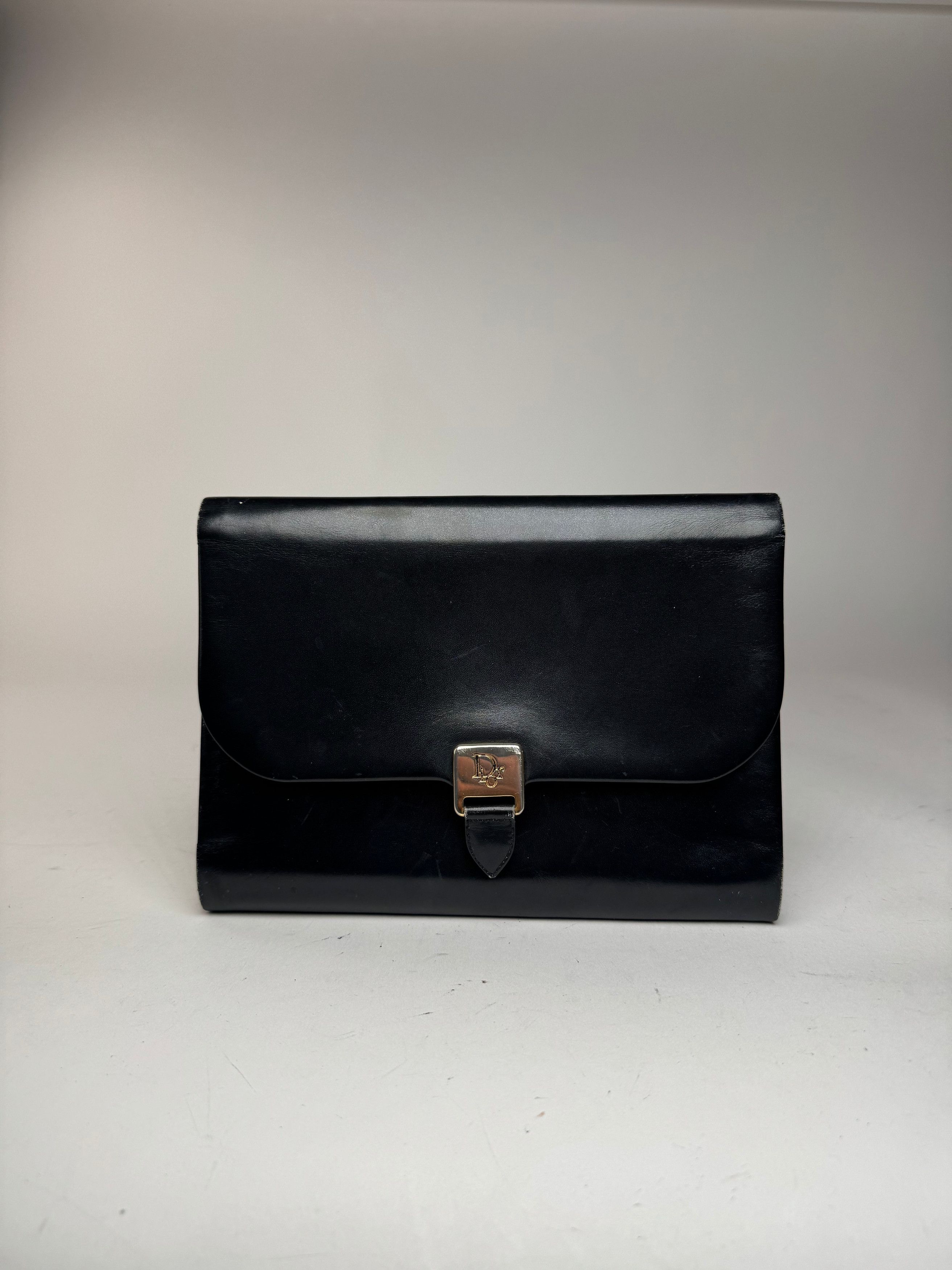 Dior Vintage Leather Clutch Black Size ONE SIZE - 8 Thumbnail
