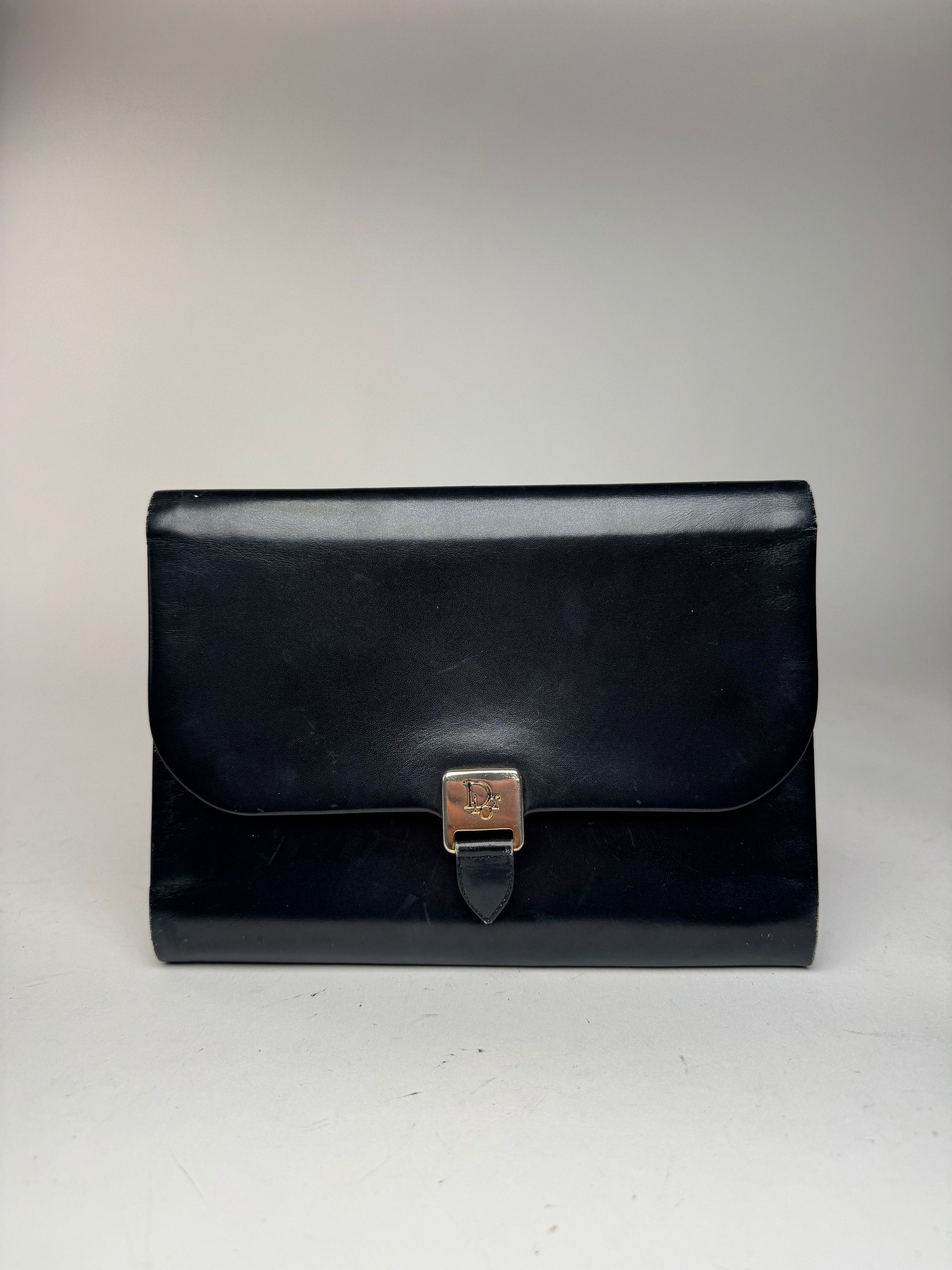 Dior Vintage Leather Clutch Black Size ONE SIZE - 13 Thumbnail