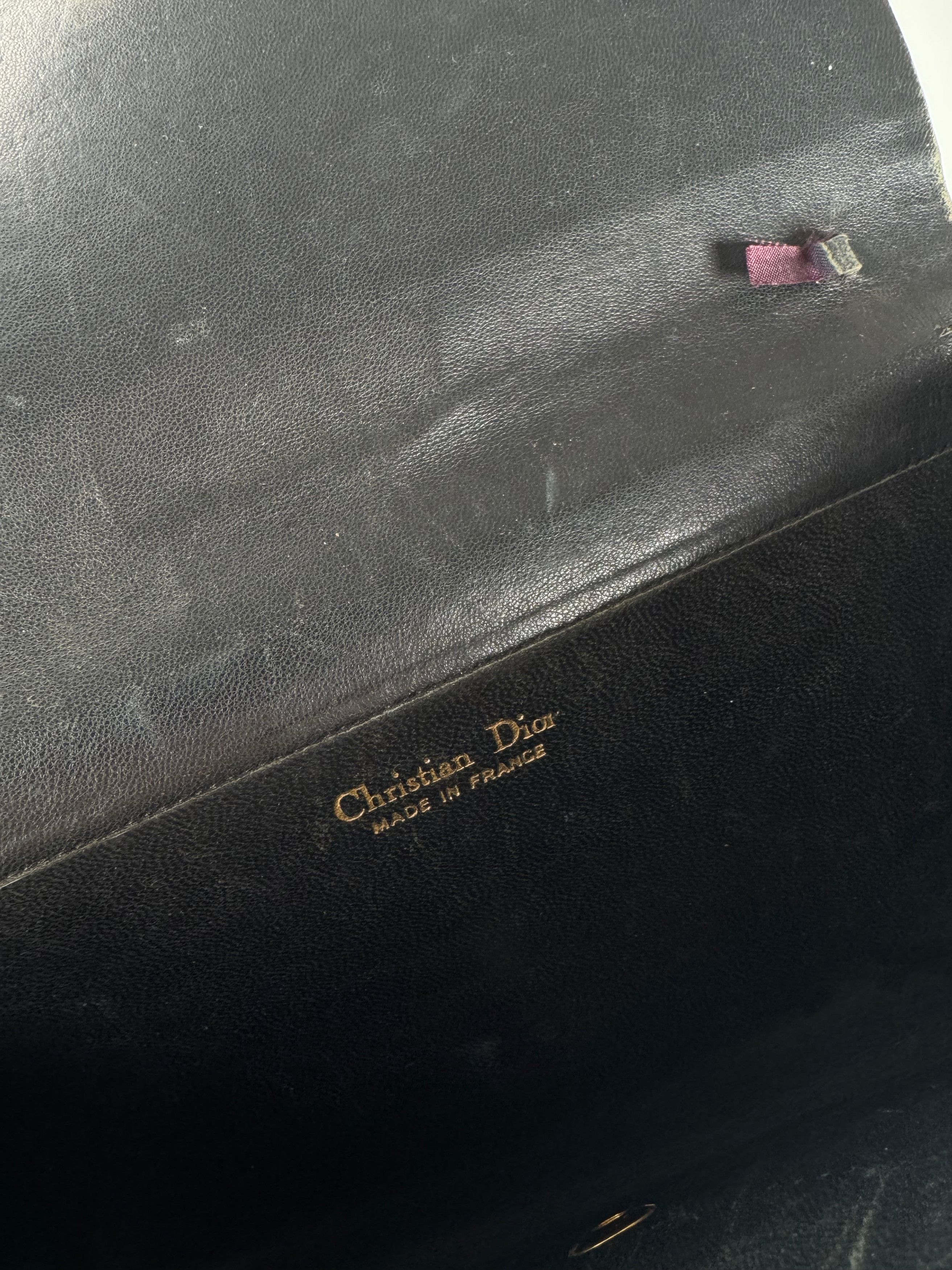 Dior Vintage Leather Clutch Black Size ONE SIZE - 7 Thumbnail