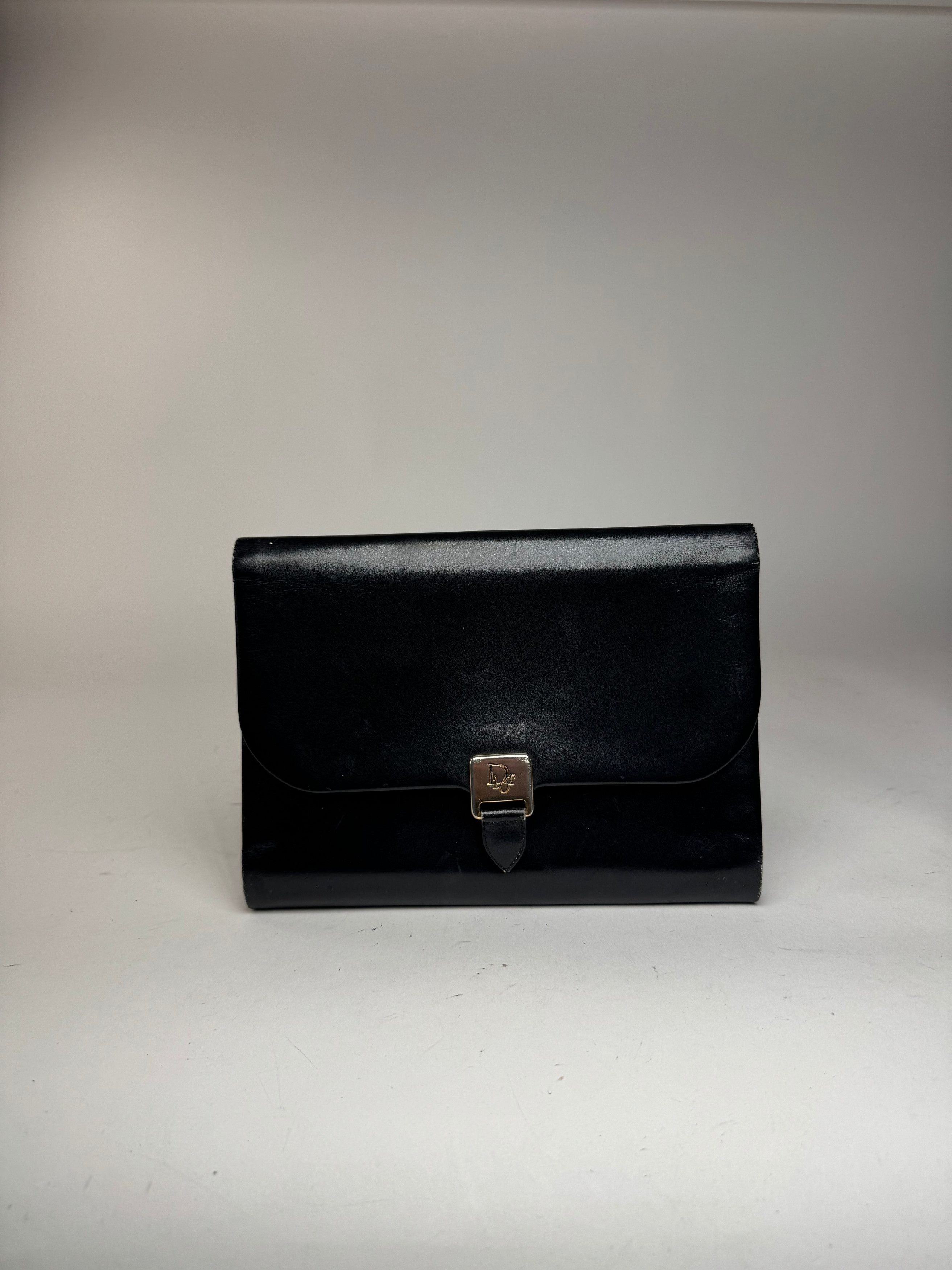 Dior Vintage Leather Clutch Black Size ONE SIZE - 10 Thumbnail