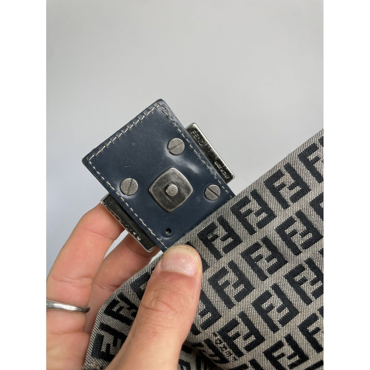 Fendi Baguette Black Cotton Handbag Size ONE SIZE - 4 Thumbnail