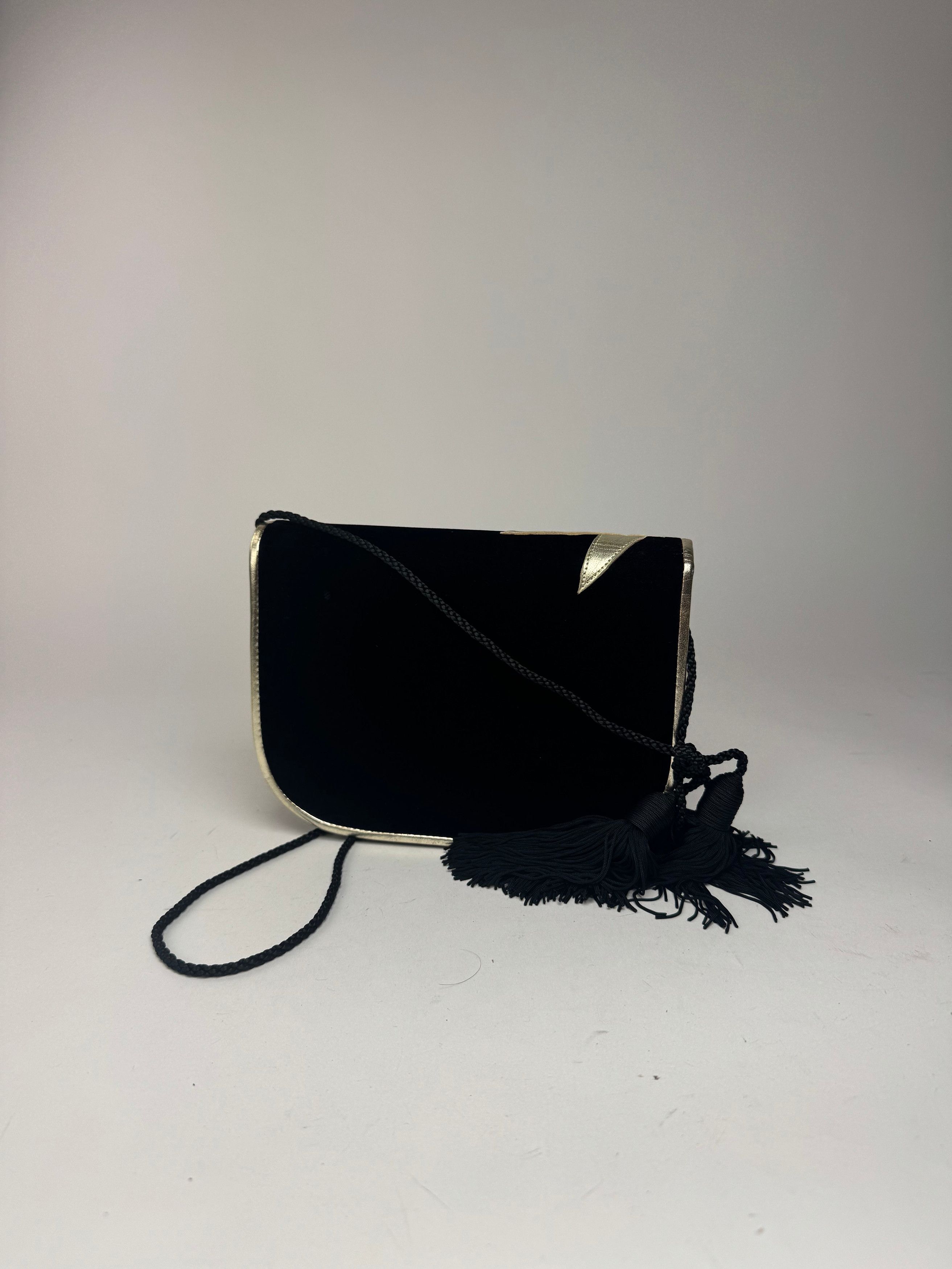Other Vintage Yves Saint Laurent Samt bag black Size ONE SIZE - 6 Thumbnail