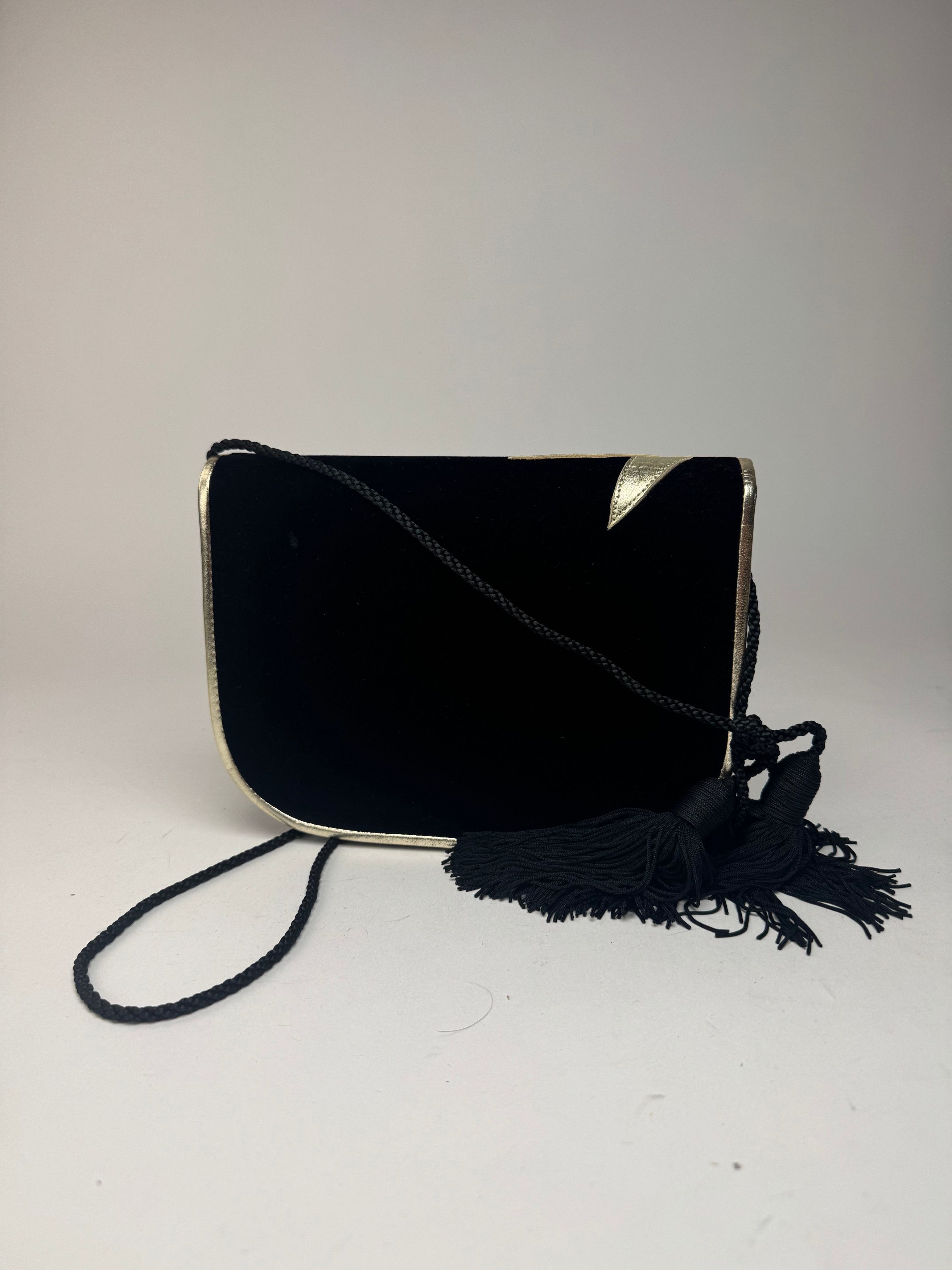 Other Vintage Yves Saint Laurent Samt bag black Size ONE SIZE - 5 Thumbnail
