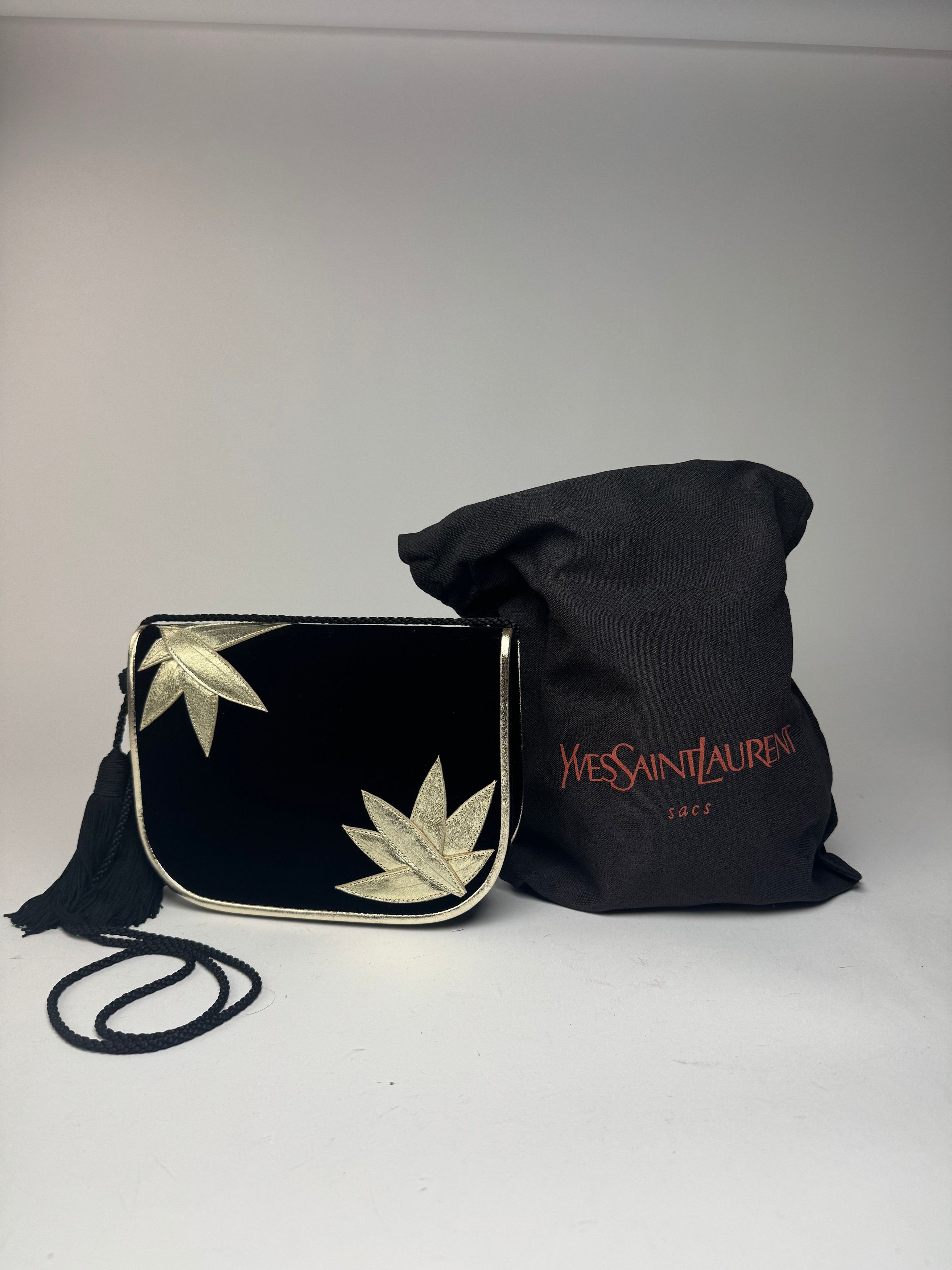 Other Vintage Yves Saint Laurent Samt bag black Size ONE SIZE - 2 Thumbnail