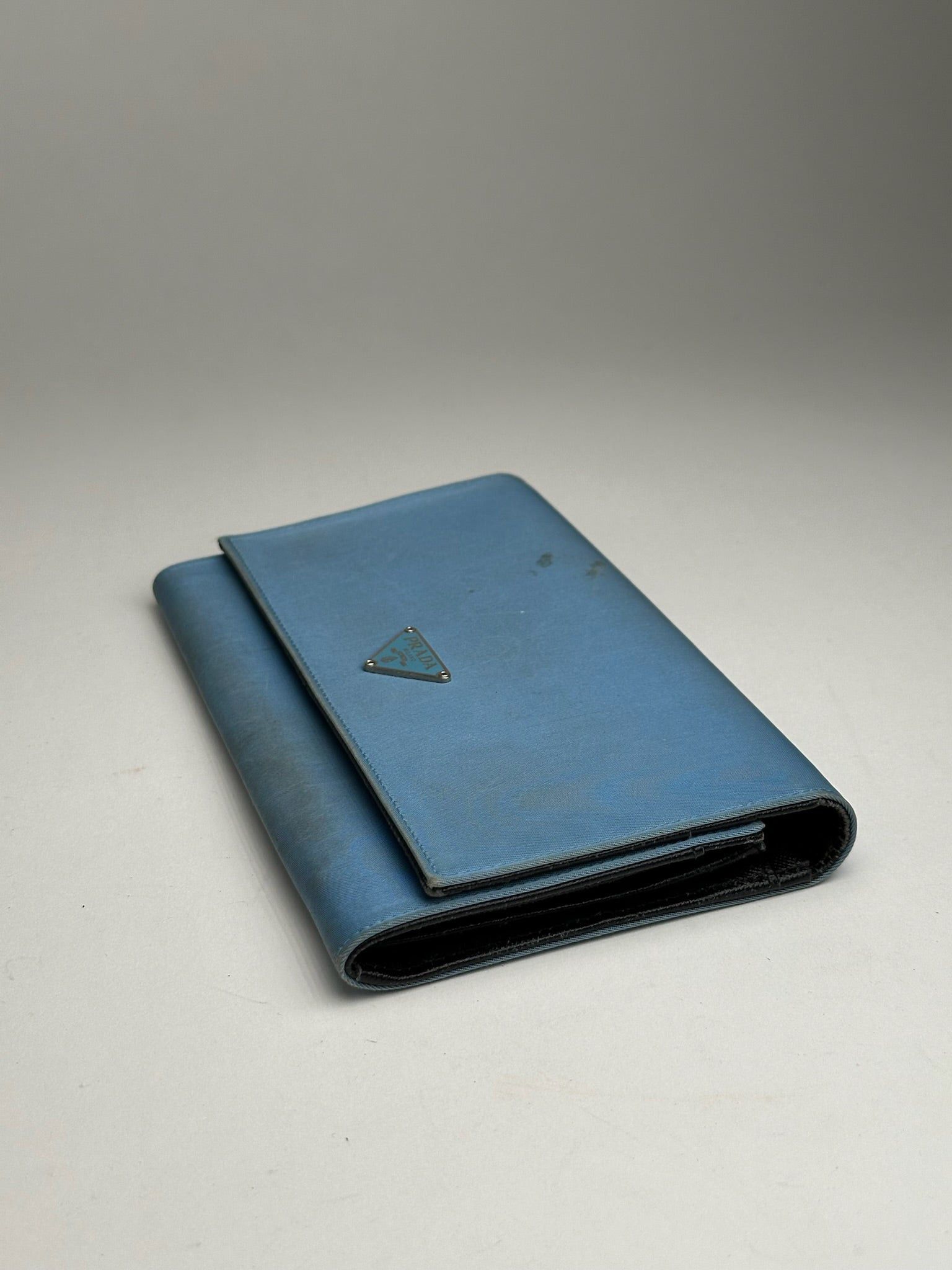 Prada Vintage Tessuto Canvas Leather Wallet Blue Size ONE SIZE - 10 Thumbnail
