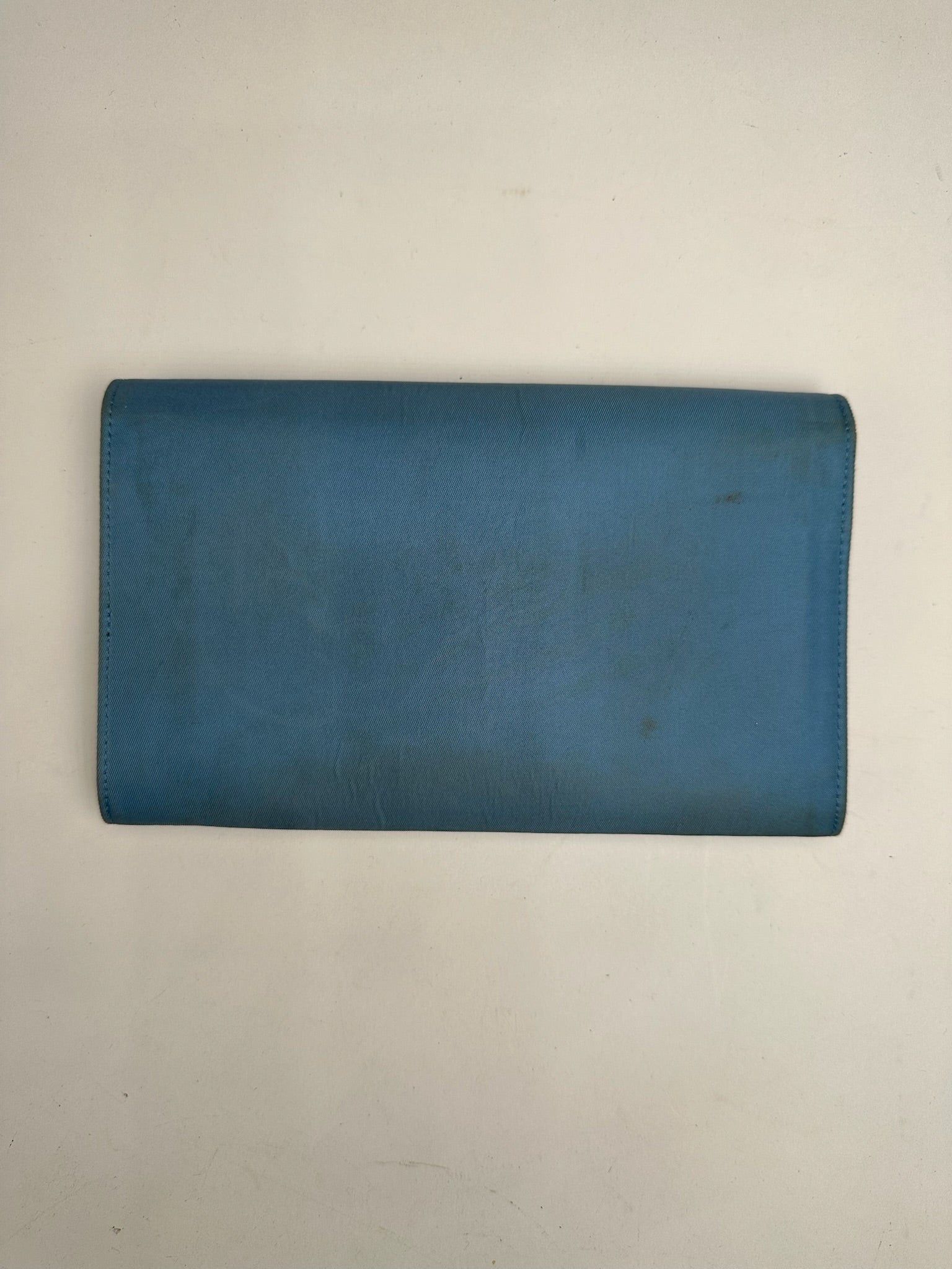 Prada Vintage Tessuto Canvas Leather Wallet Blue Size ONE SIZE - 2 Thumbnail