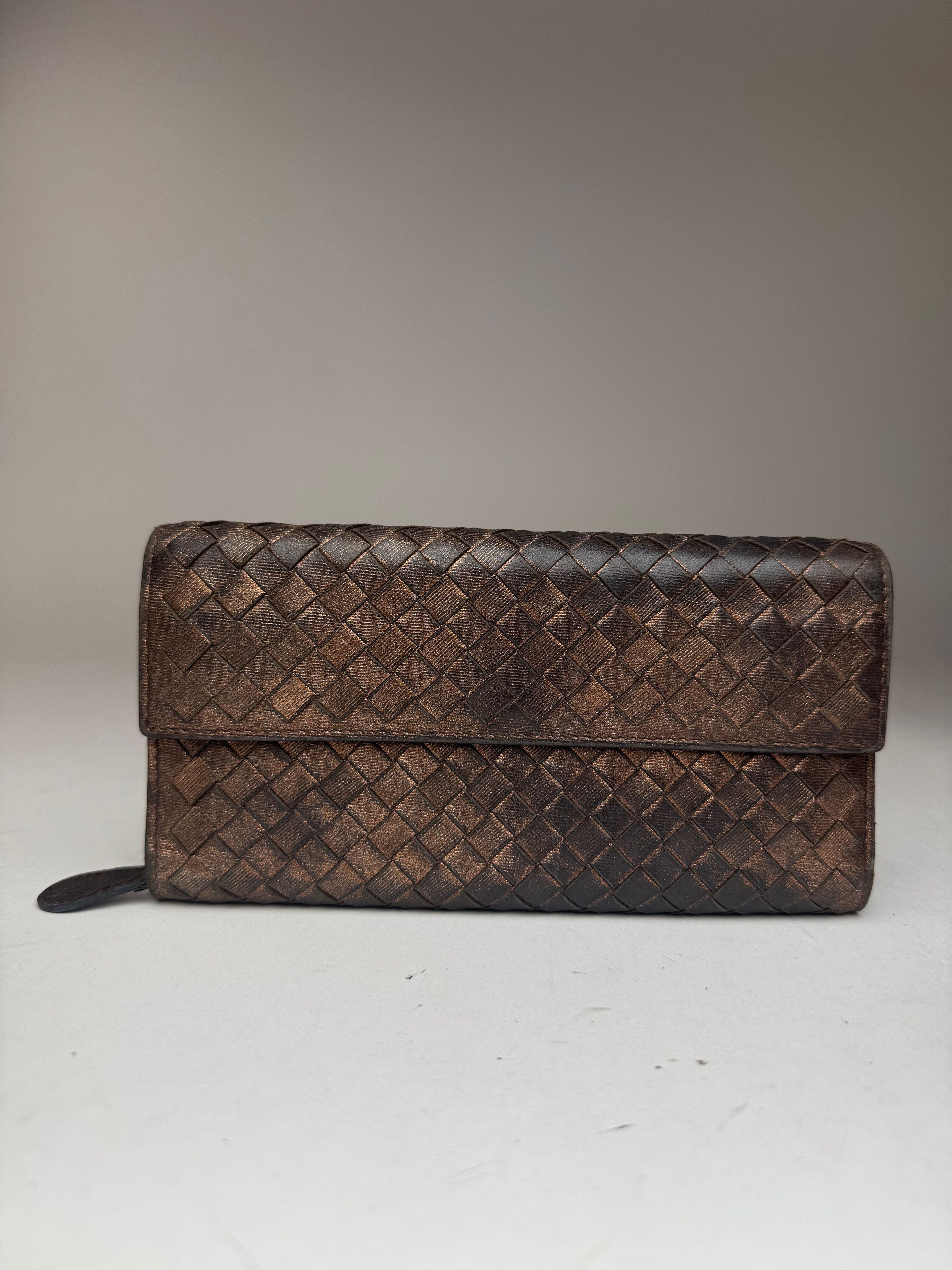 Bottega Veneta Vintage Leather wallet Brown Size ONE SIZE - 2 Thumbnail