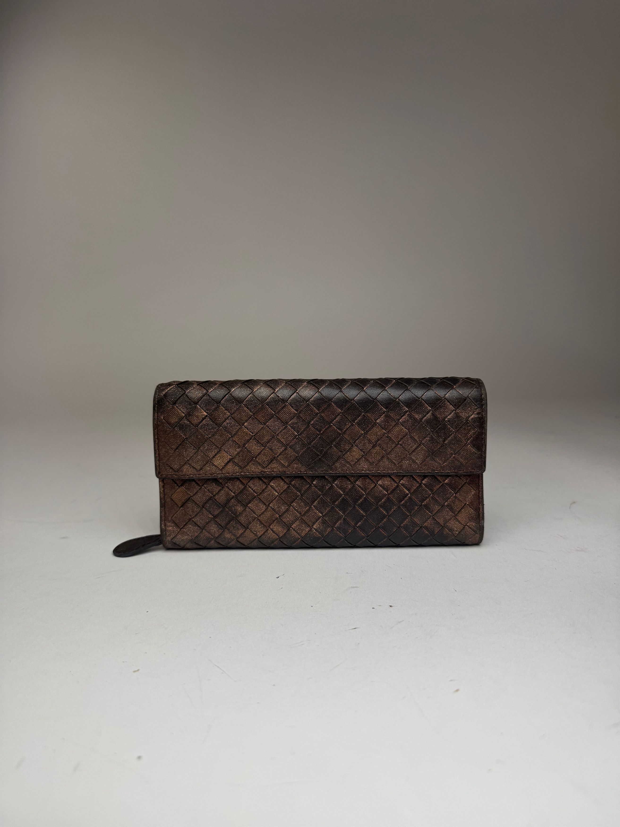 Bottega Veneta Vintage Leather wallet Brown Size ONE SIZE - 3 Thumbnail