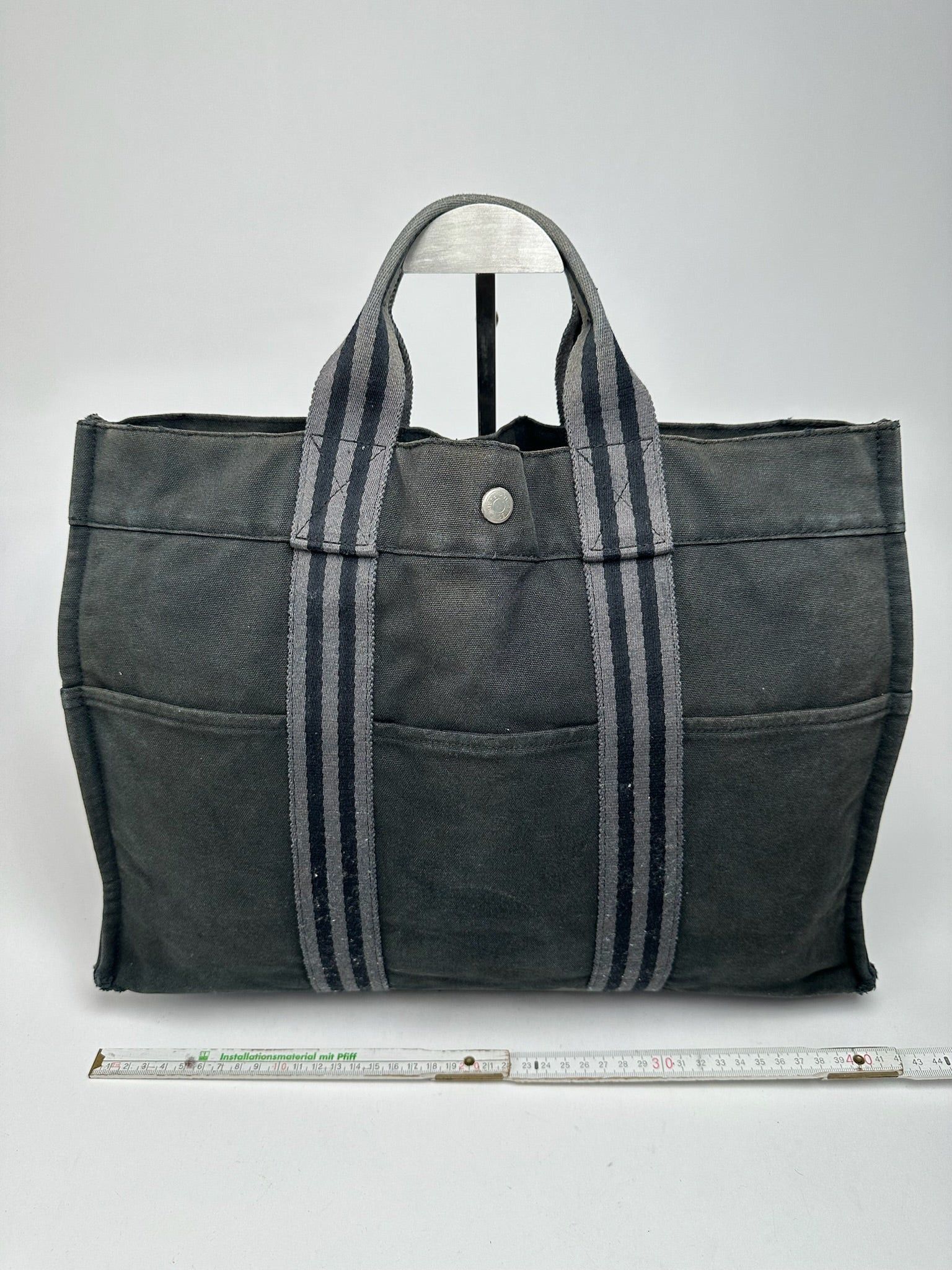 Other Vintage Hermes Canvas Shopper Bag black Size ONE SIZE - 6 Thumbnail