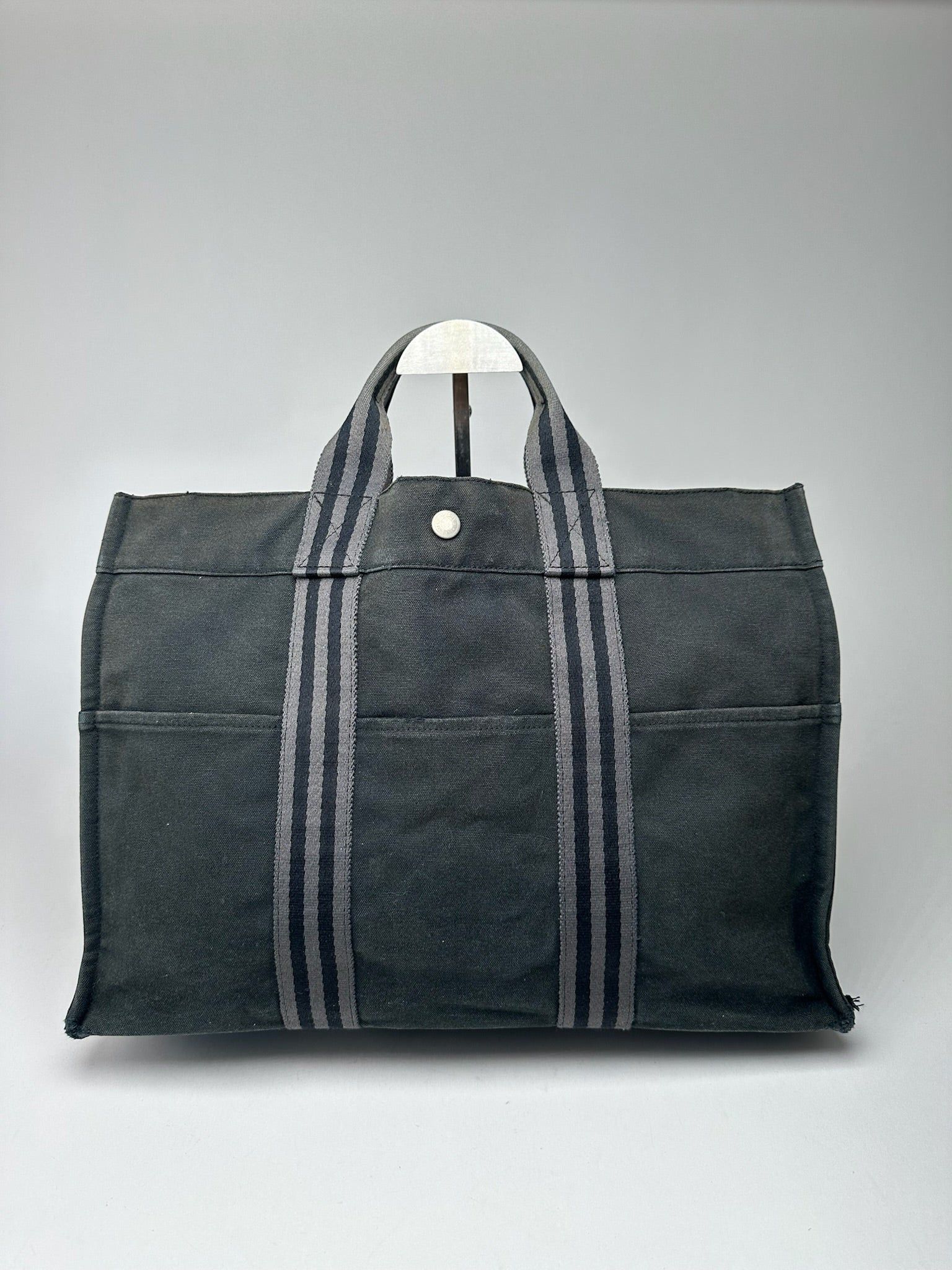 Other Vintage Hermes Canvas Shopper Bag black Size ONE SIZE - 5 Thumbnail