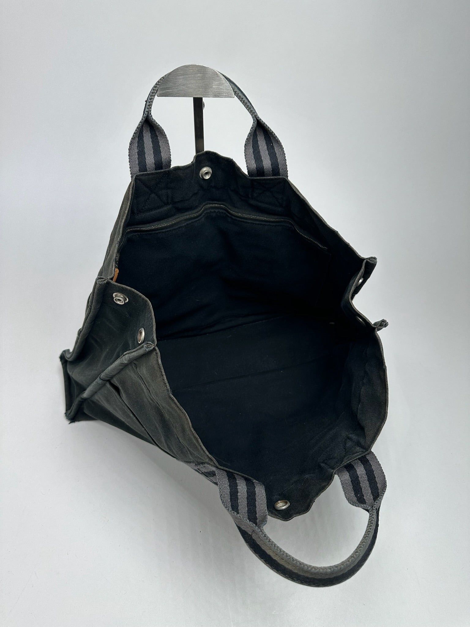 Other Vintage Hermes Canvas Shopper Bag black Size ONE SIZE - 2 Thumbnail