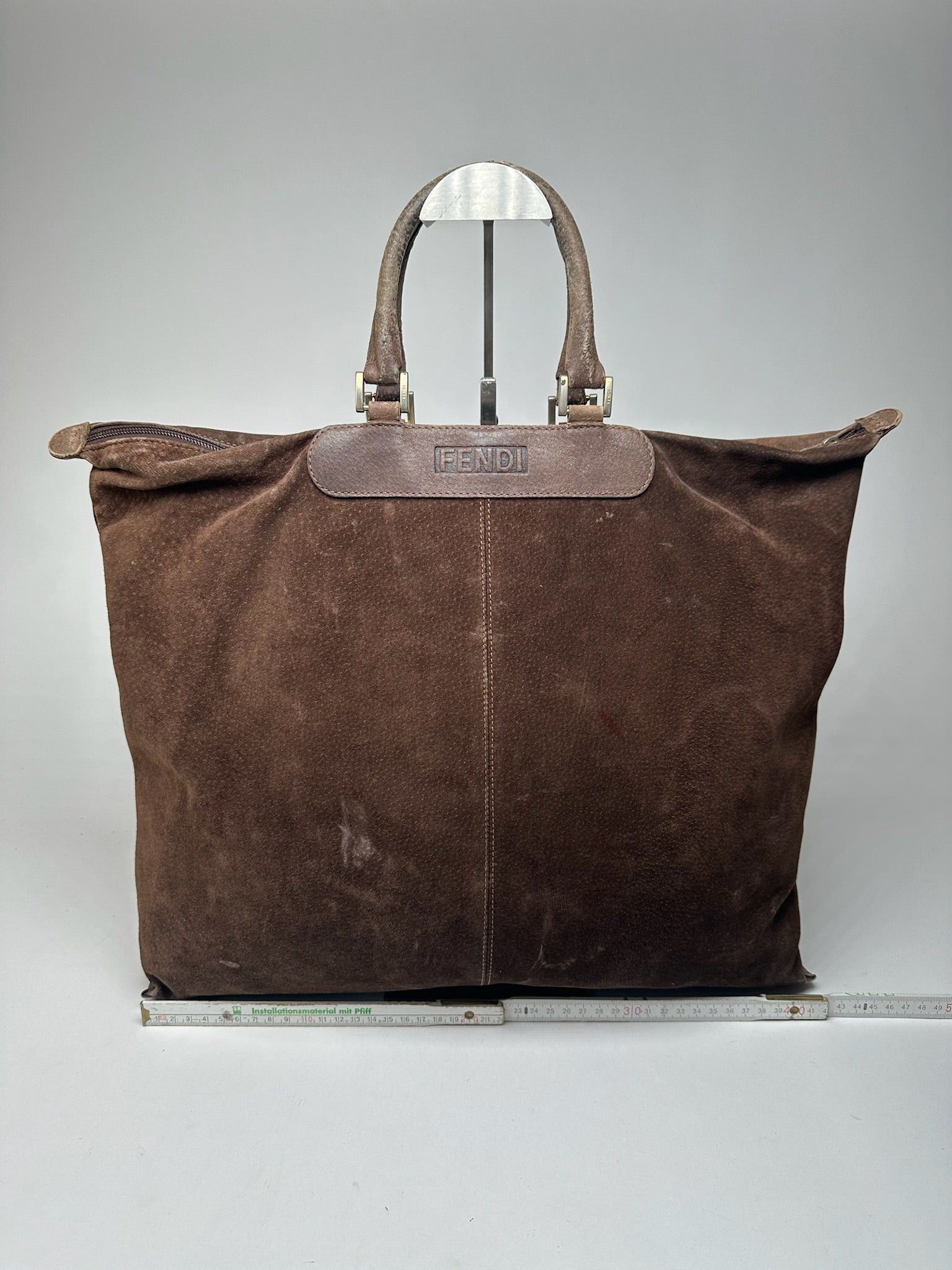 Fendi Vintage Suede Handbag Brown Size ONE SIZE - 10 Thumbnail