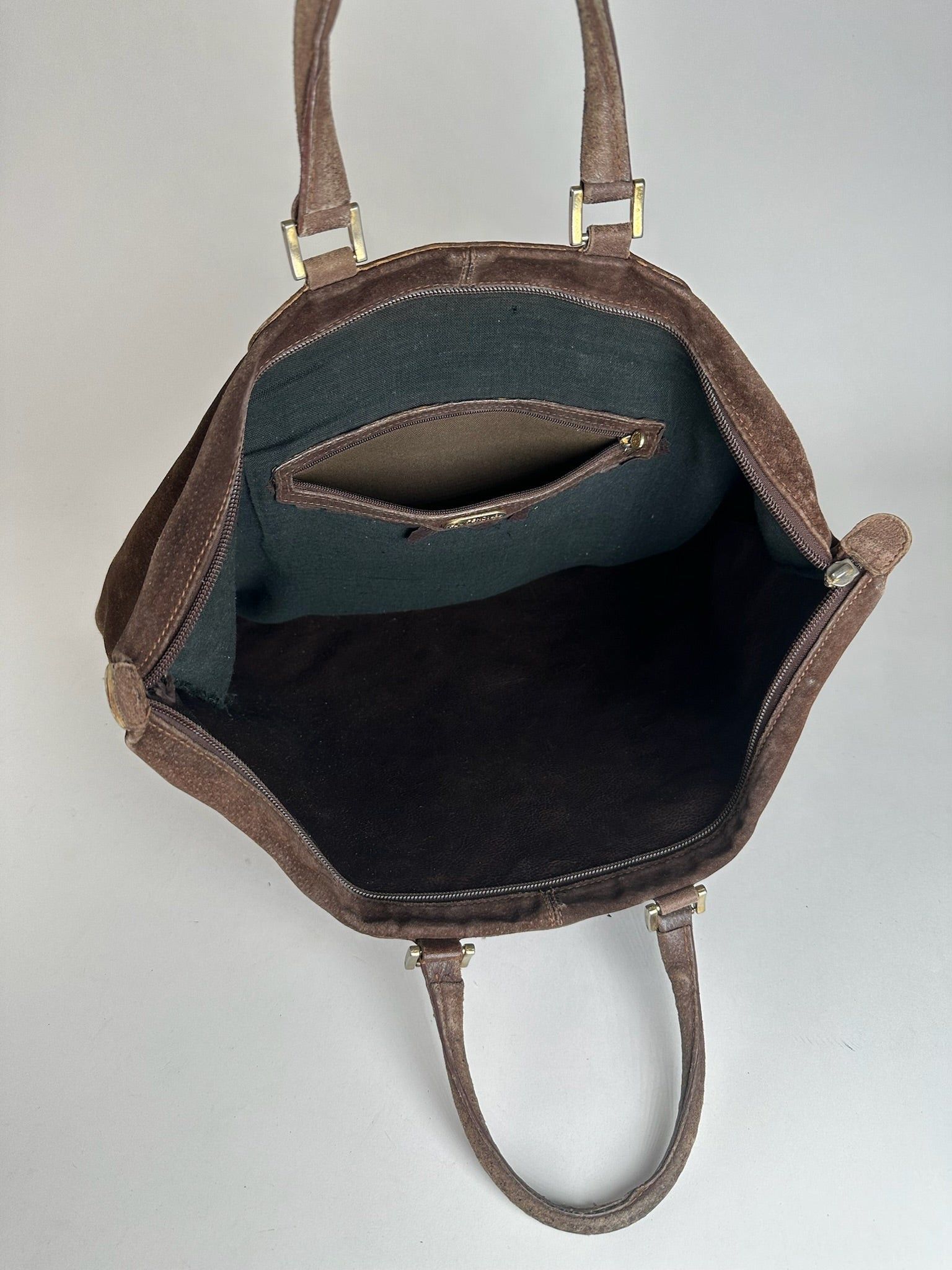 Fendi Vintage Suede Handbag Brown Size ONE SIZE - 6 Thumbnail